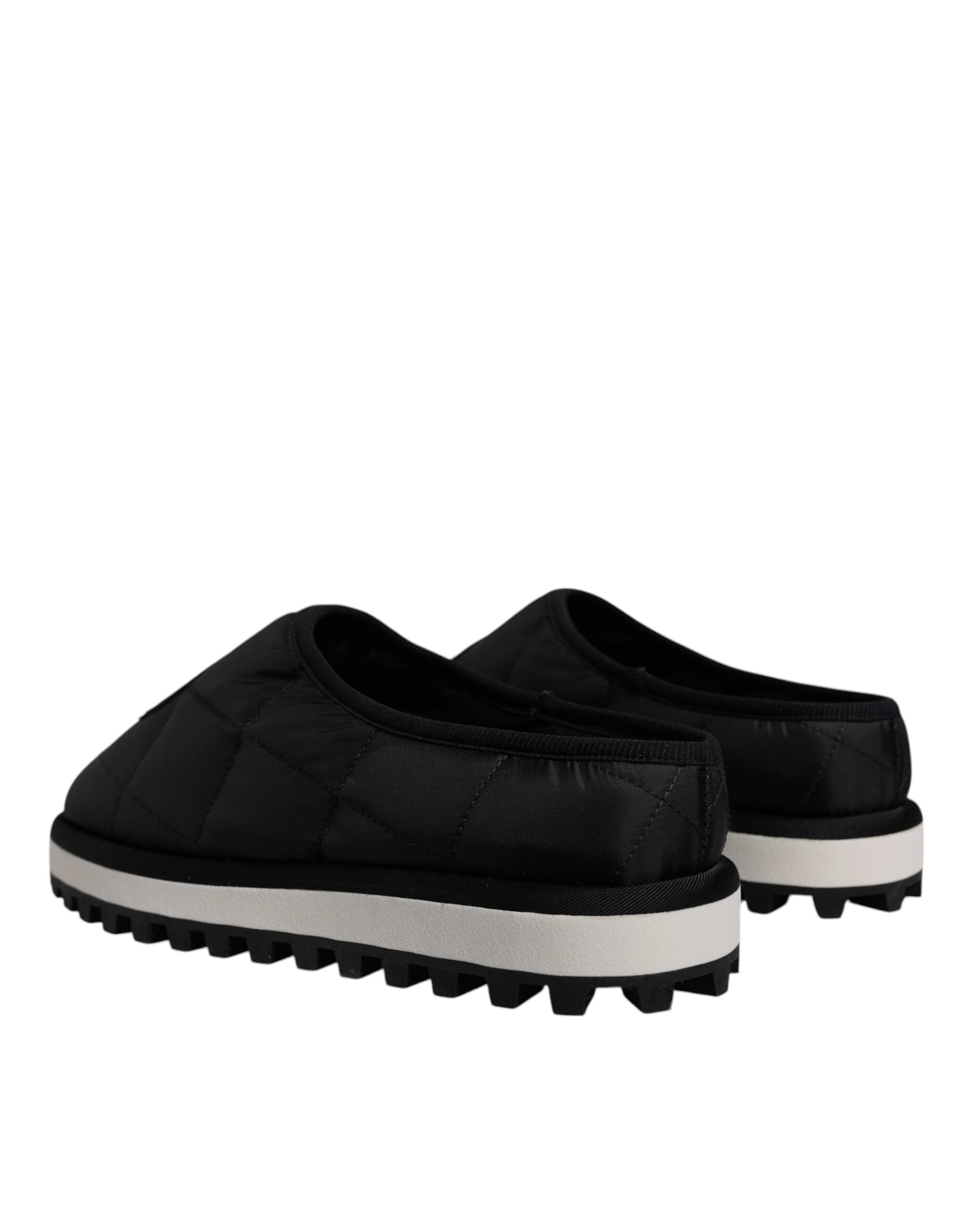 Dolce & Gabbana – Sandalen mit gestepptem Logo-Patch aus schwarzem Nylon