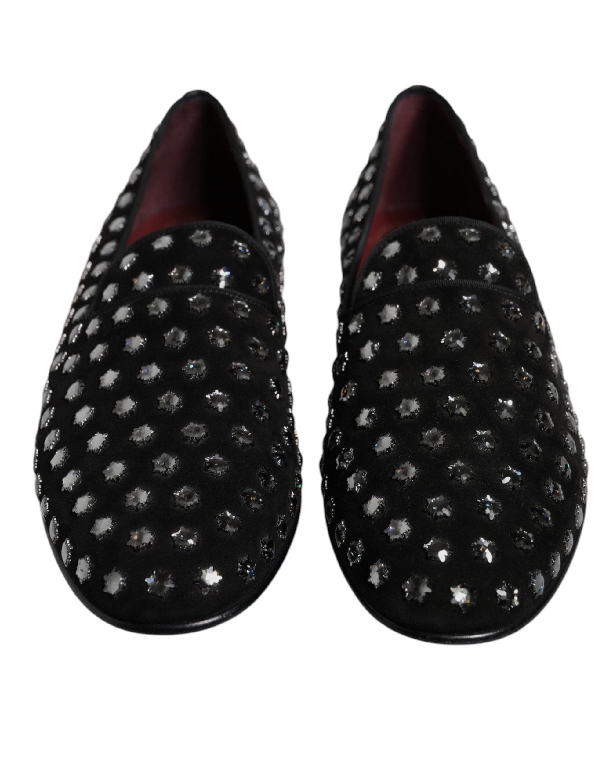 Dolce & Gabbana – Schwarze Loafer mit Kristallverzierung