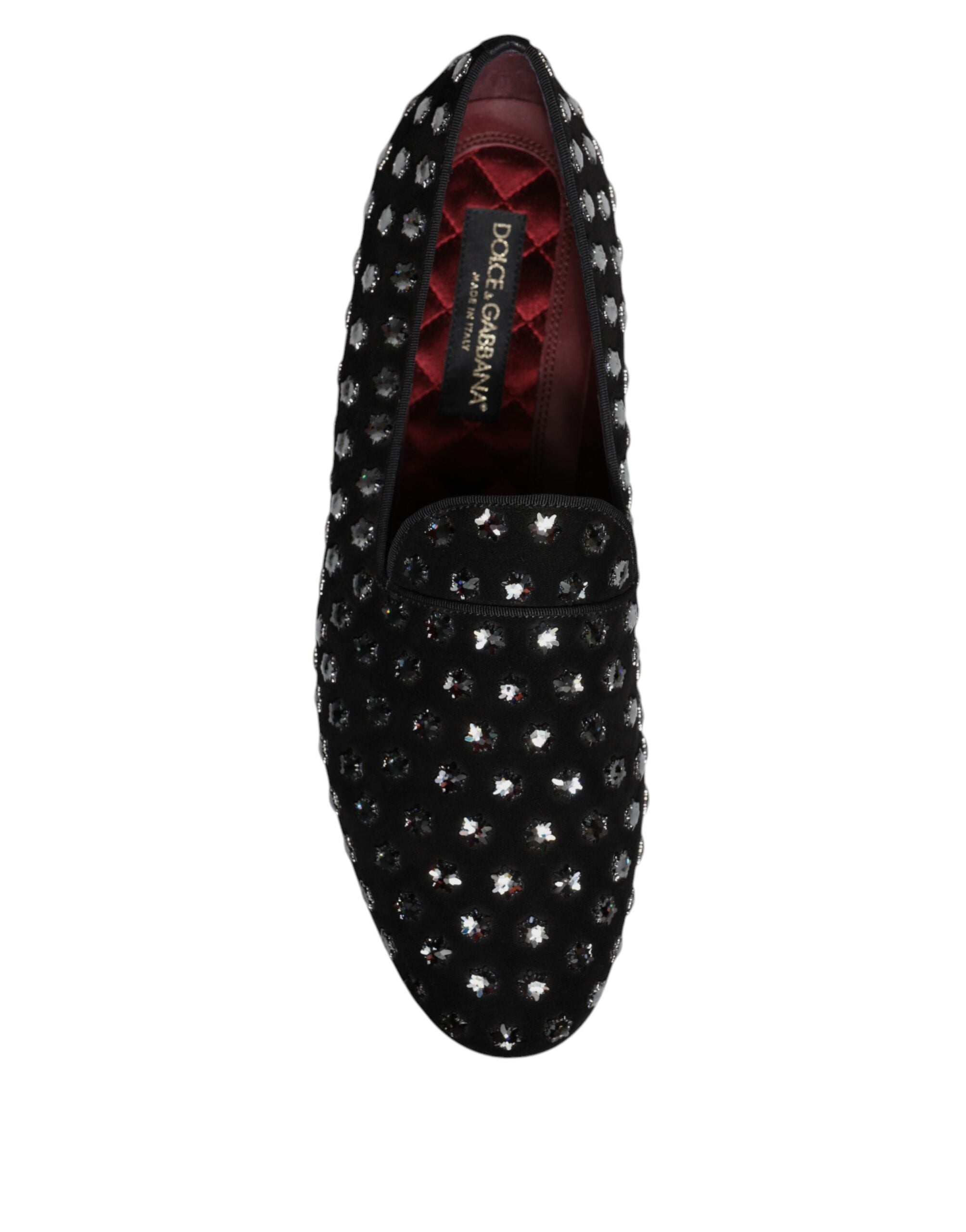 Dolce & Gabbana – Schwarze Loafer mit Kristallverzierung