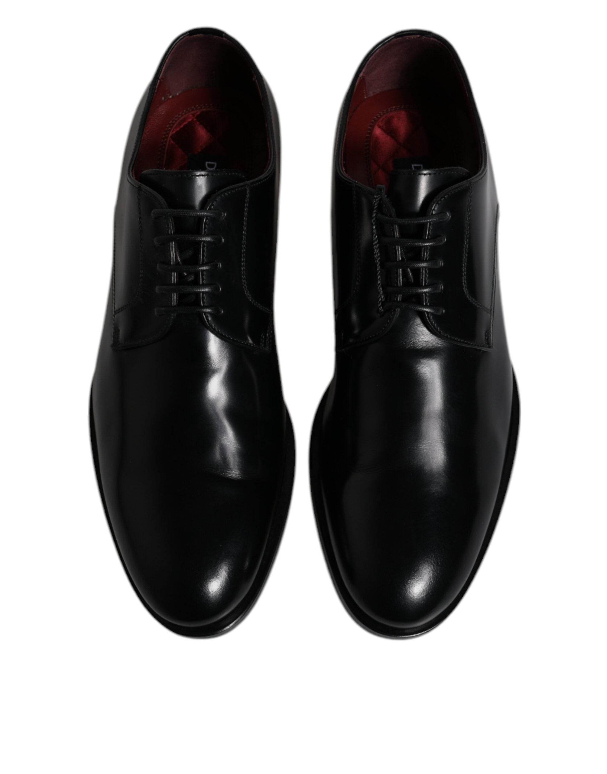 Dolce & Gabbana – Derby-Schnürschuhe aus schwarzem Kalbsleder mit Schnürung