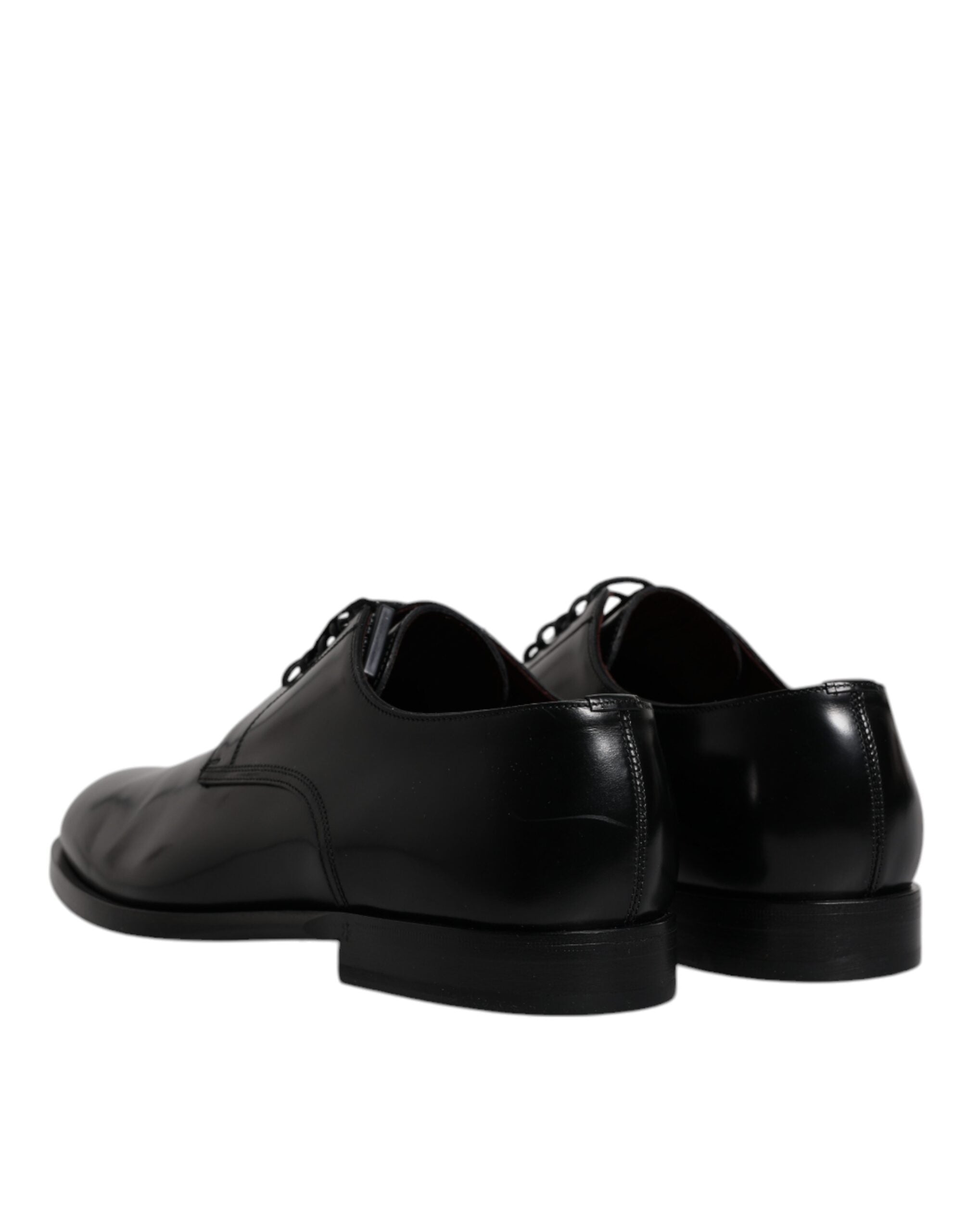Dolce & Gabbana – Derby-Schnürschuhe aus schwarzem Kalbsleder mit Schnürung
