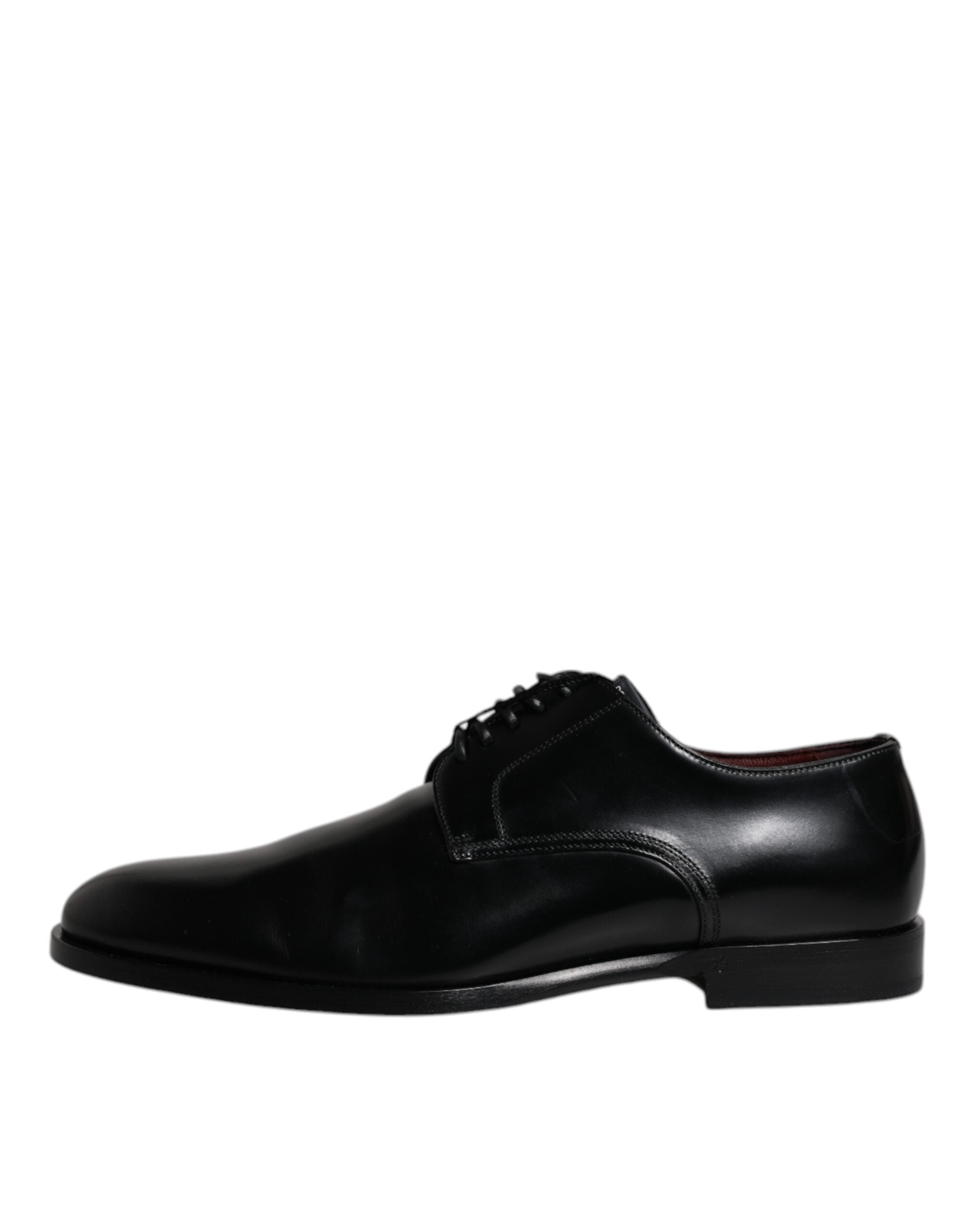 Dolce & Gabbana – Derby-Schnürschuhe aus schwarzem Kalbsleder mit Schnürung
