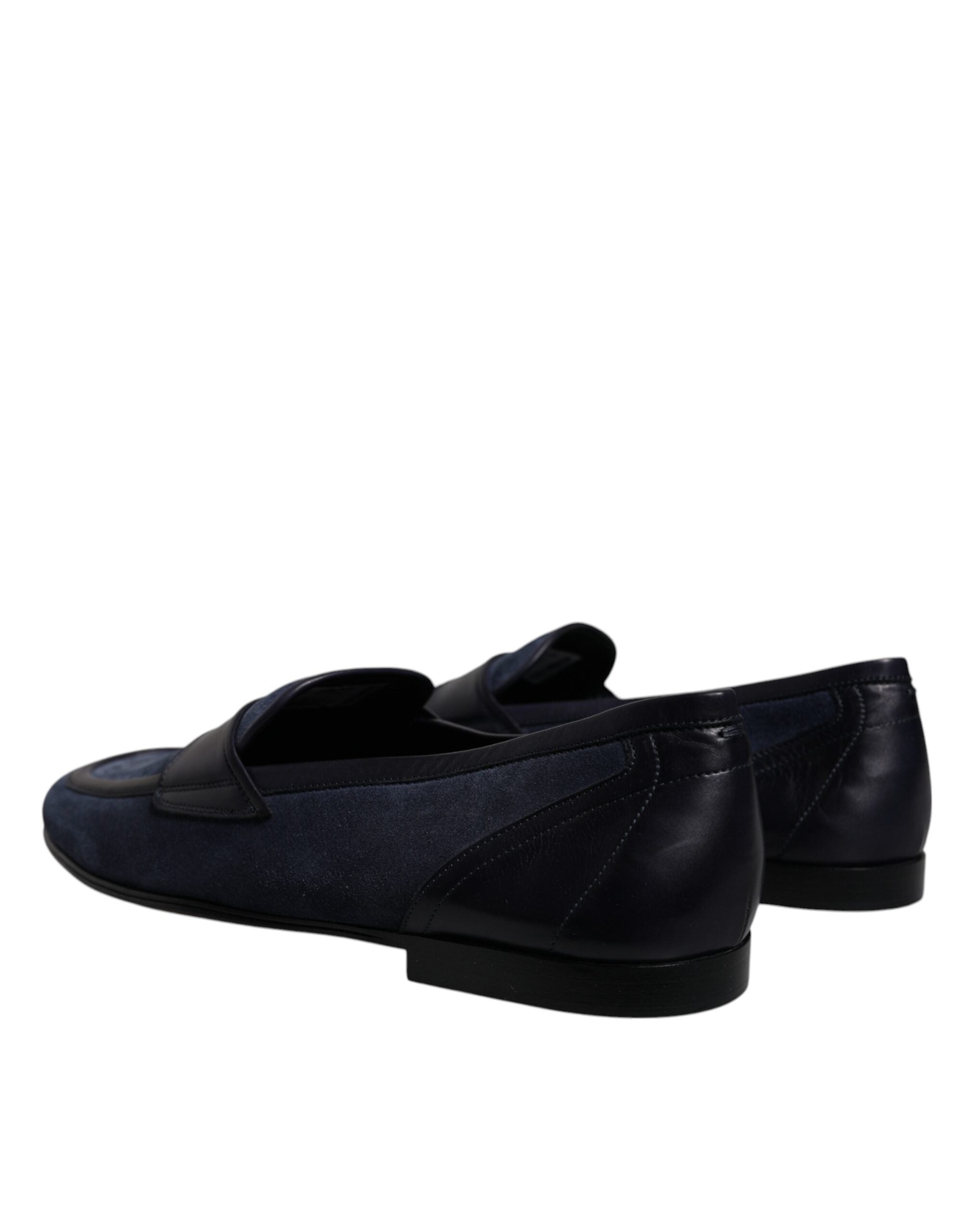 Dolce & Gabbana Blaue Wildlederschuhe Loafer Mokassin Schuhe