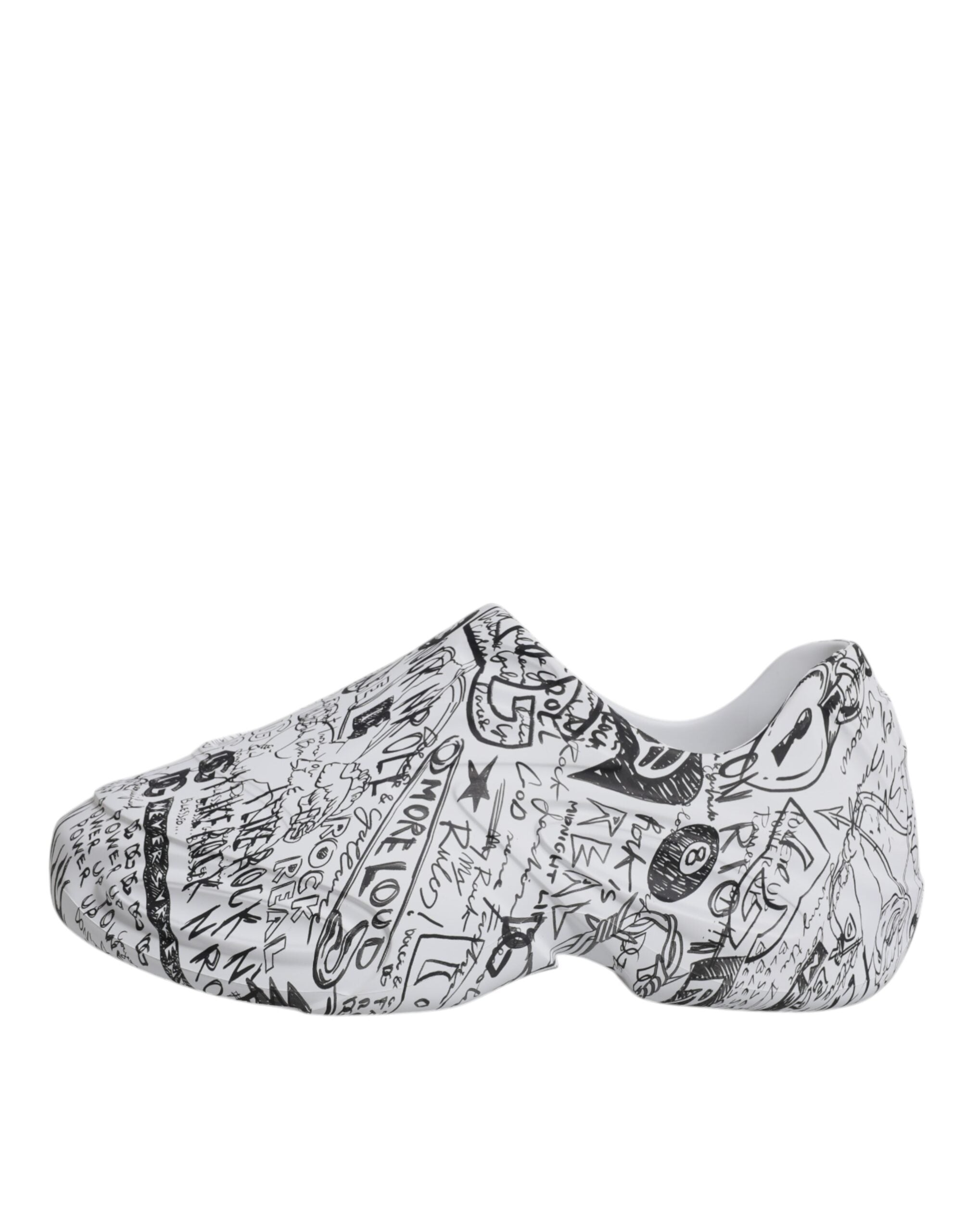 Dolce & Gabbana Daymaster Sneakers mit Graffiti-Muster in Weiß und Schwarz