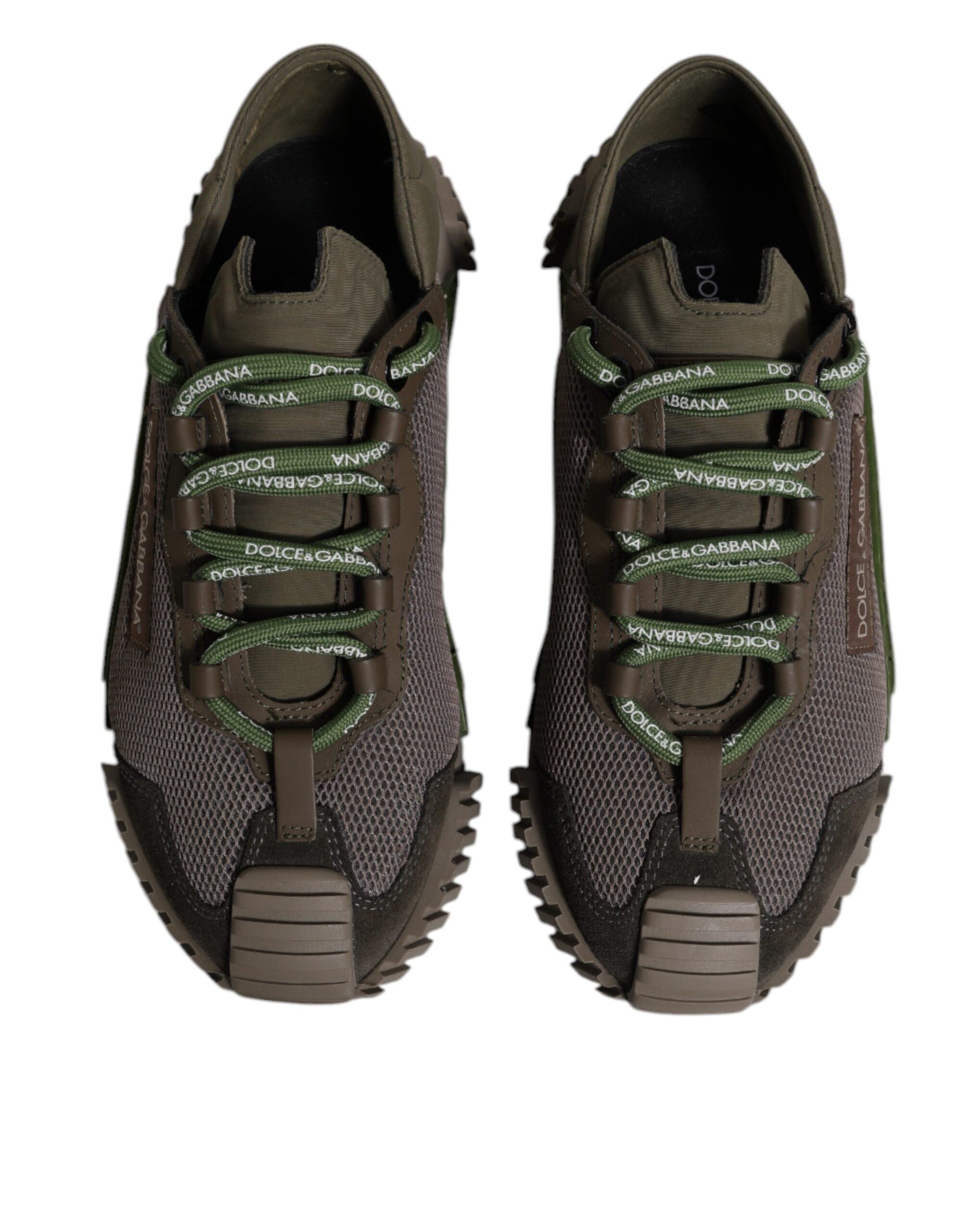 Dolce & Gabbana Army Green Low Top NS1 Herren Sneakers Schuhe