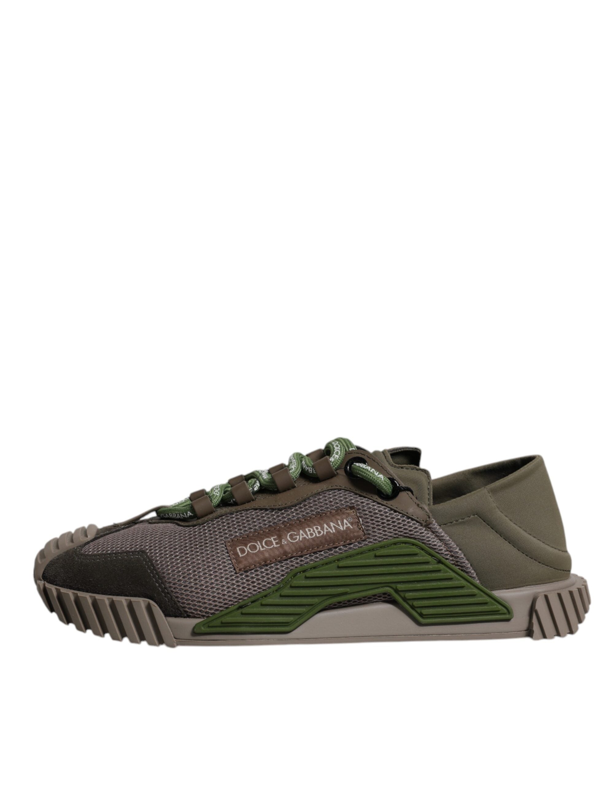 Dolce & Gabbana Army Green Low Top NS1 Herren Sneakers Schuhe