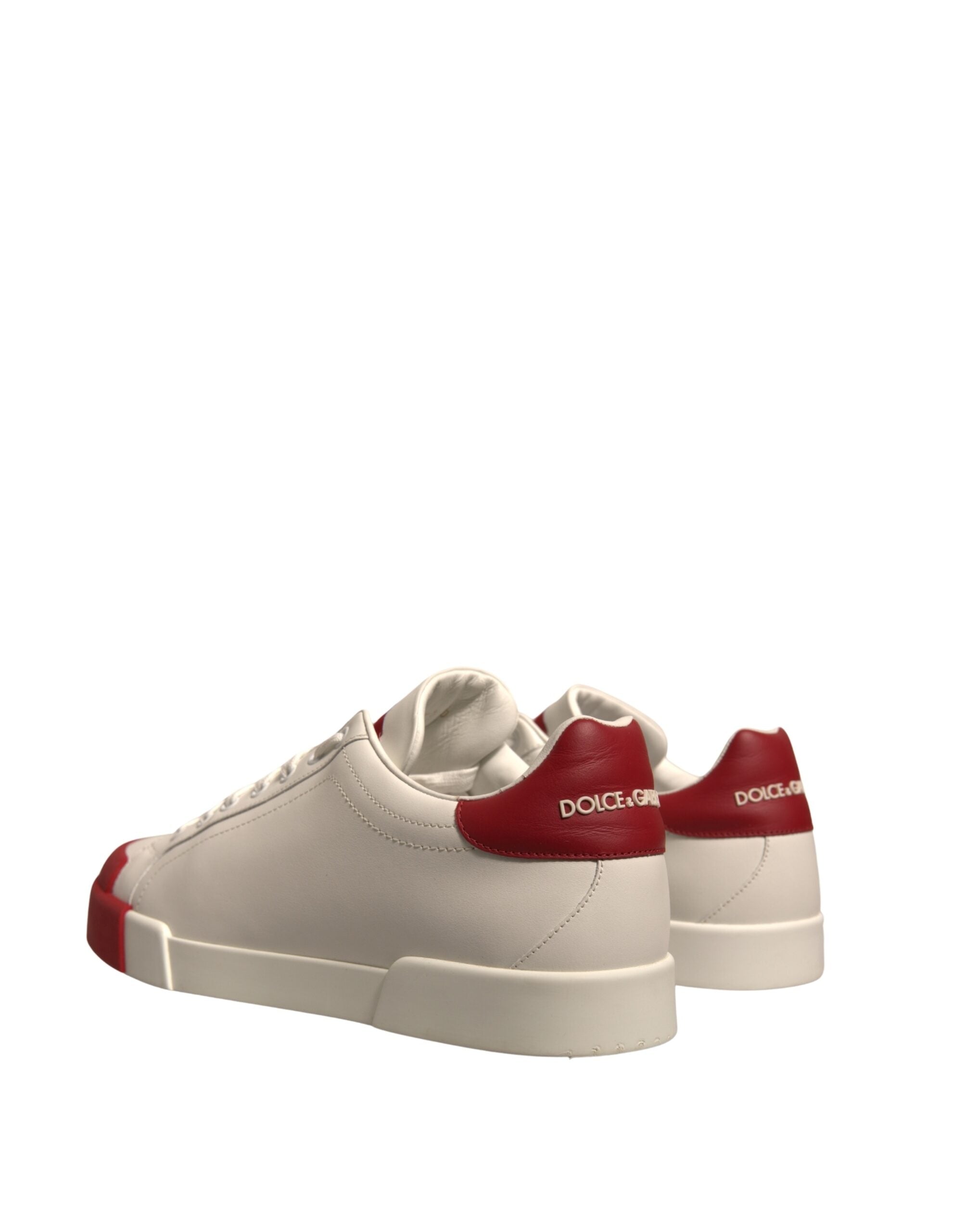Dolce & Gabbana – Portofino-Sneakers aus weißem Leder mit Logo