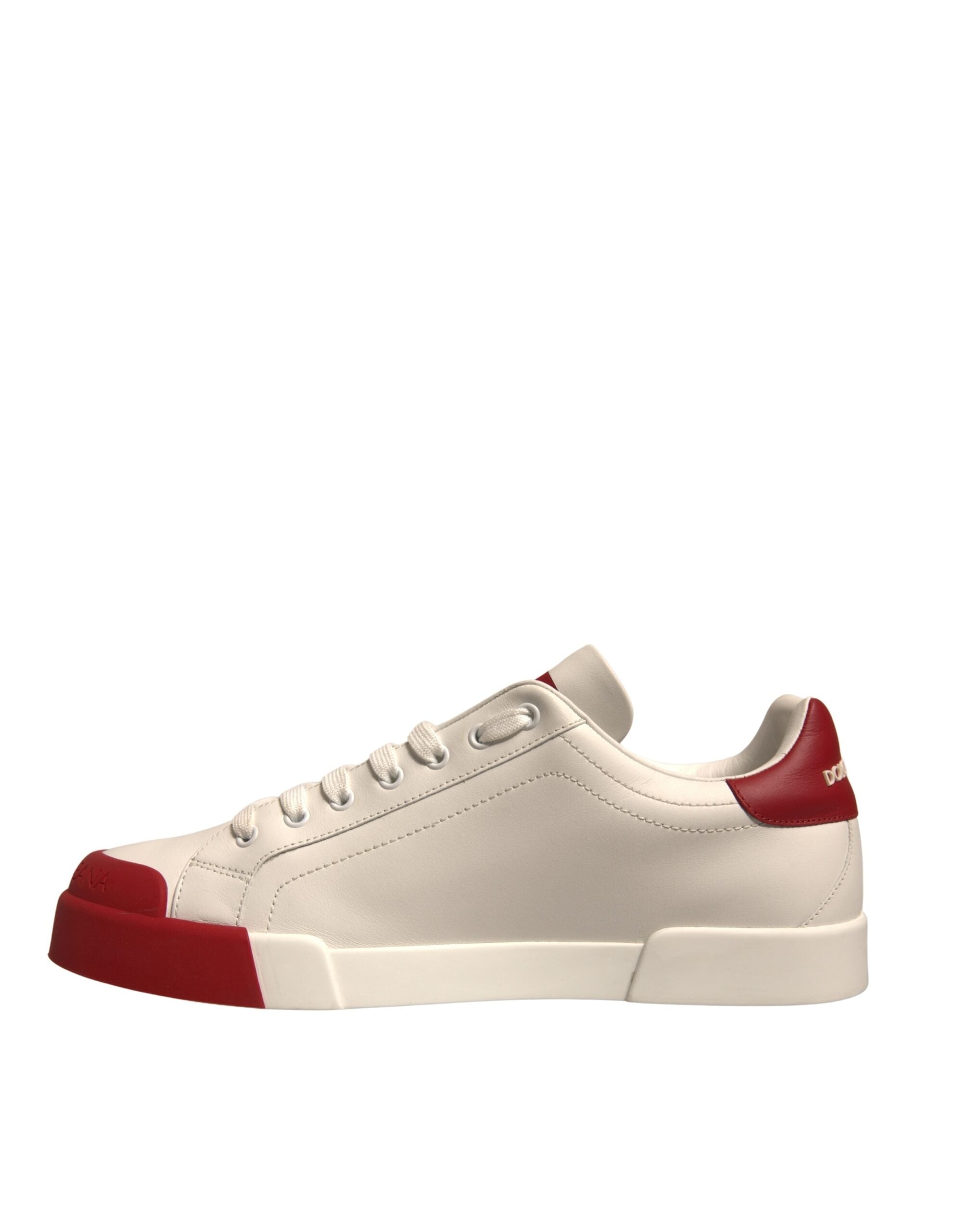 Dolce & Gabbana – Portofino-Sneakers aus weißem Leder mit Logo