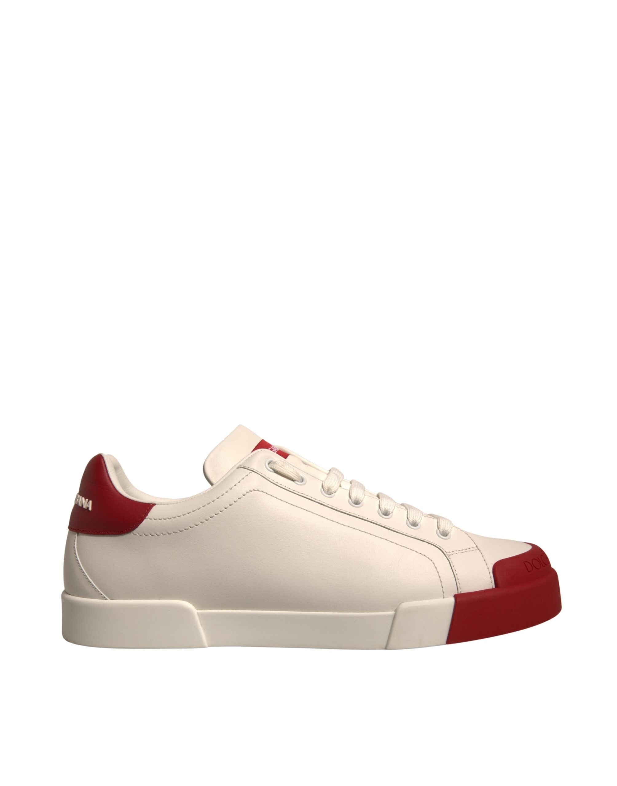 Dolce & Gabbana – Portofino-Sneakers aus weißem Leder mit Logo