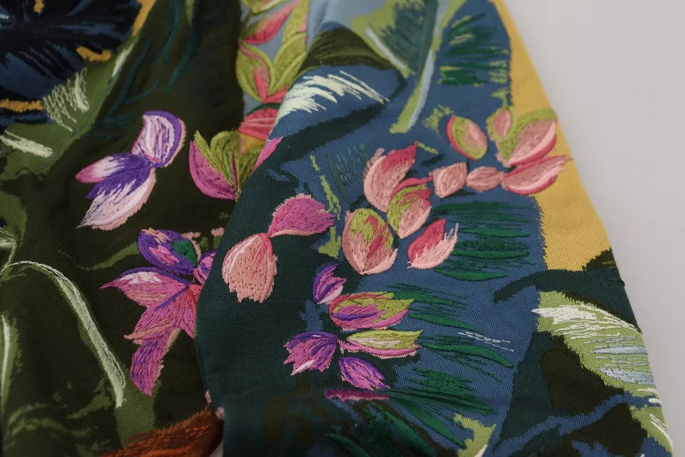 Pulover Dolce & Gabbana cu logo din lână și mătase Jungle