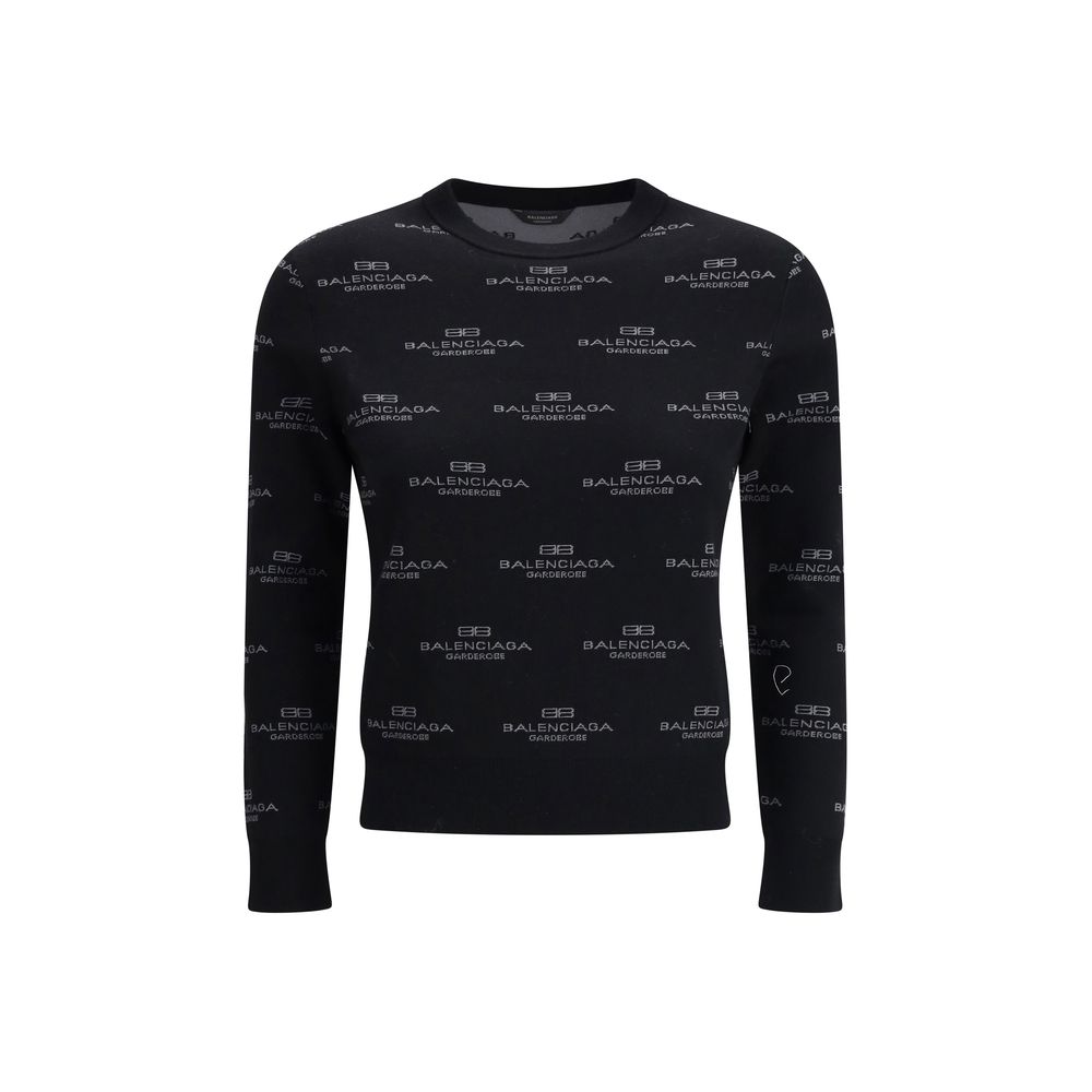 Pulover Balenciaga cu logo integral