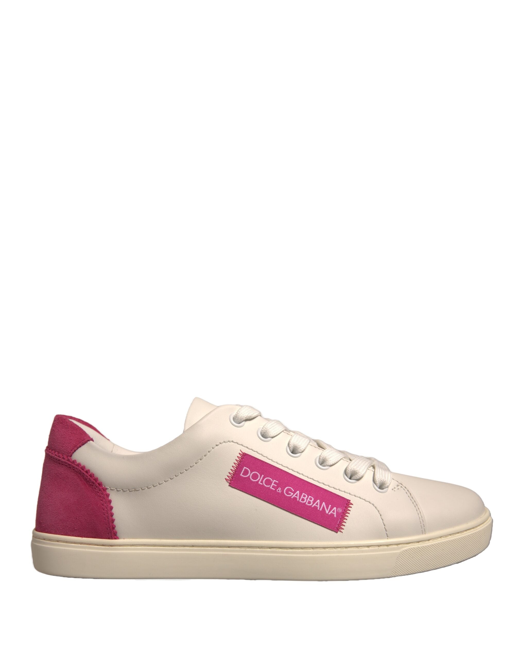 Dolce & Gabbana Weiße Wildleder Low Top Sneakers Schuhe