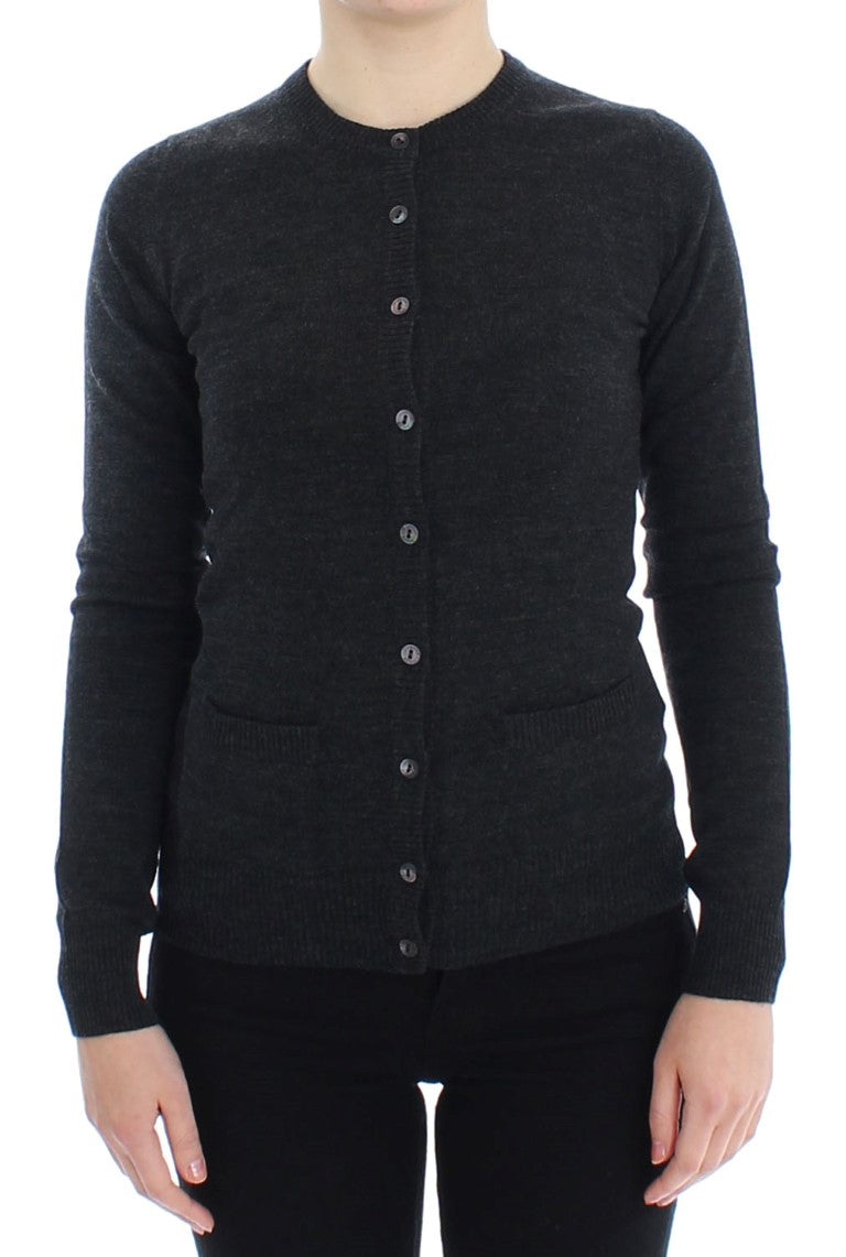 Dolce & Gabbana Eleganter grauer Woll-Cardigan