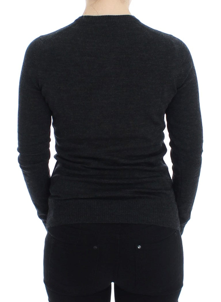 Dolce & Gabbana Eleganter grauer Woll-Cardigan