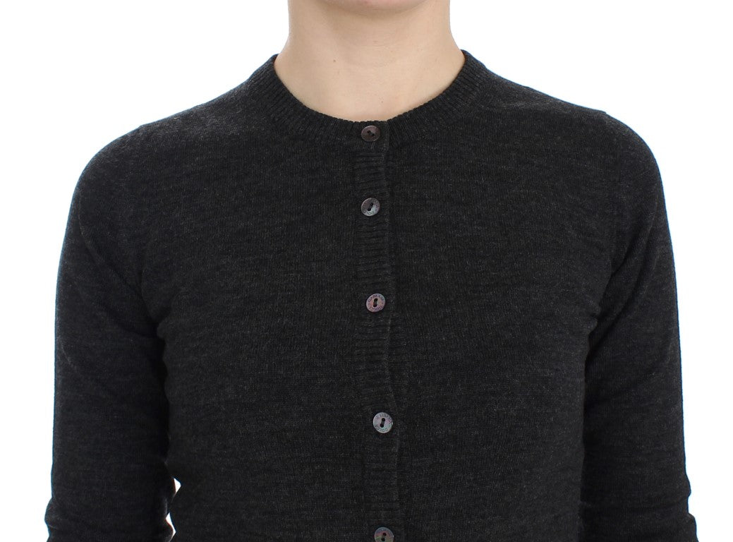 Dolce & Gabbana Eleganter grauer Woll-Cardigan