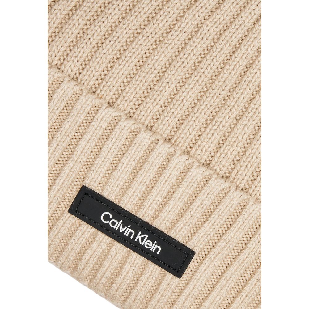 Calvin Klein – Baseballkappe aus Bio-Baumwolle in Beige