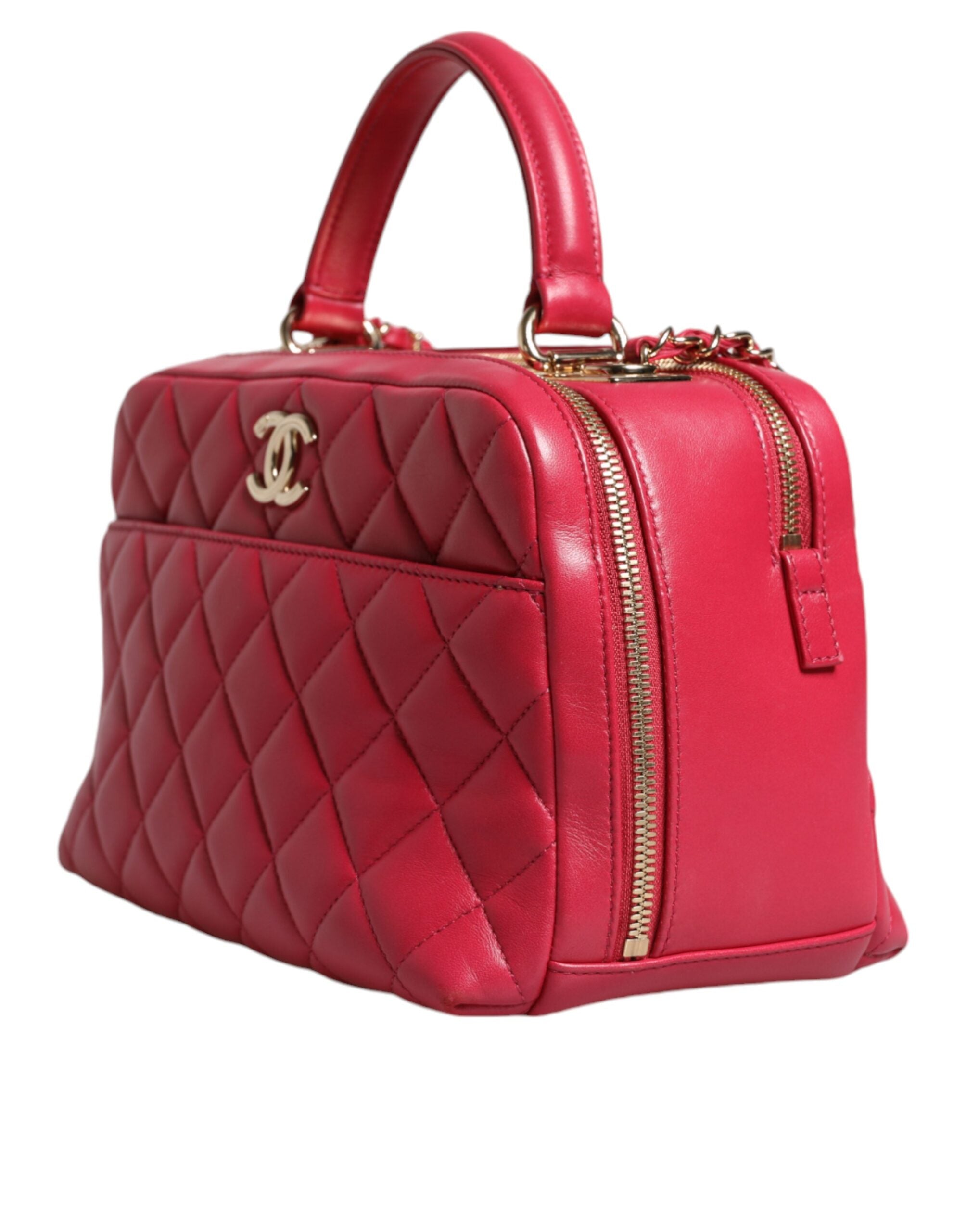 Chanel Pink Seal Matelassé Chain CC Lammledertasche