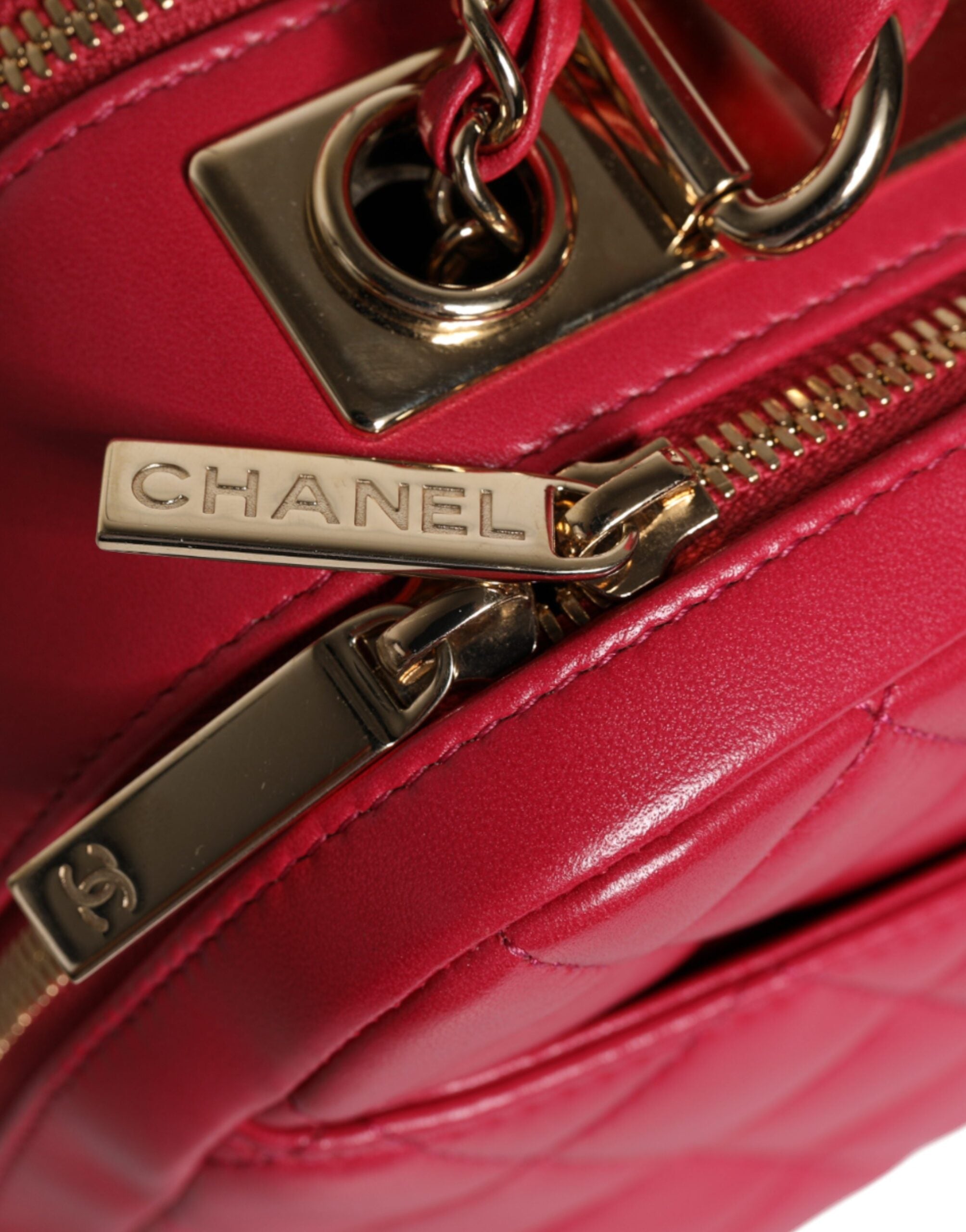 Chanel Pink Seal Matelassé Chain CC Lammledertasche