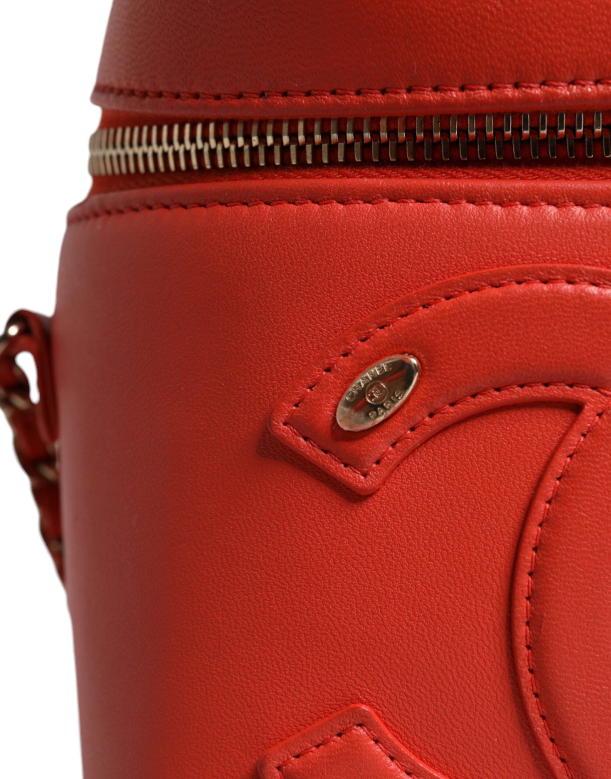 Chanel Orange Coco Mark Vanity Chain Schulterhandtasche