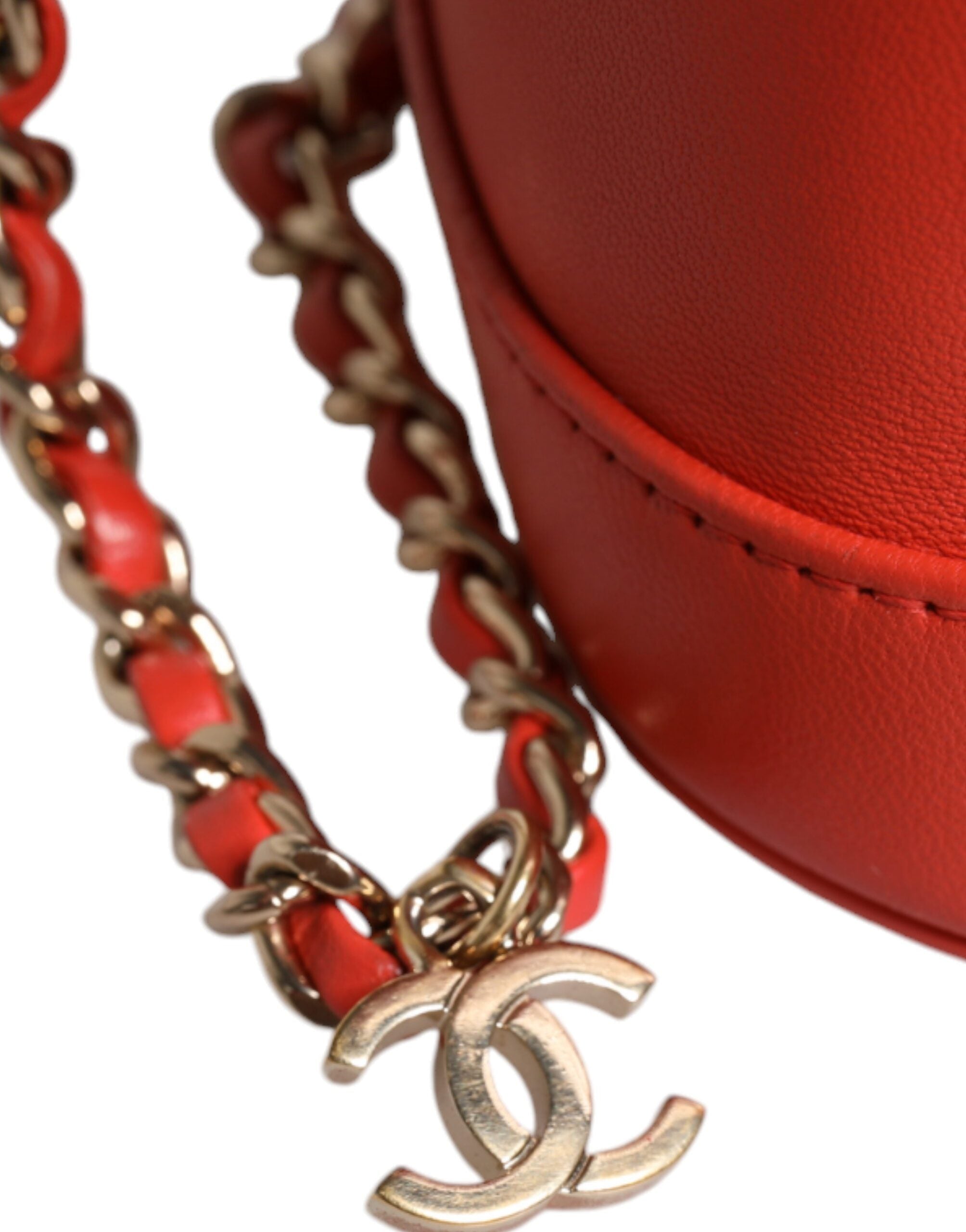 Chanel Orange Coco Mark Vanity Chain Schulterhandtasche