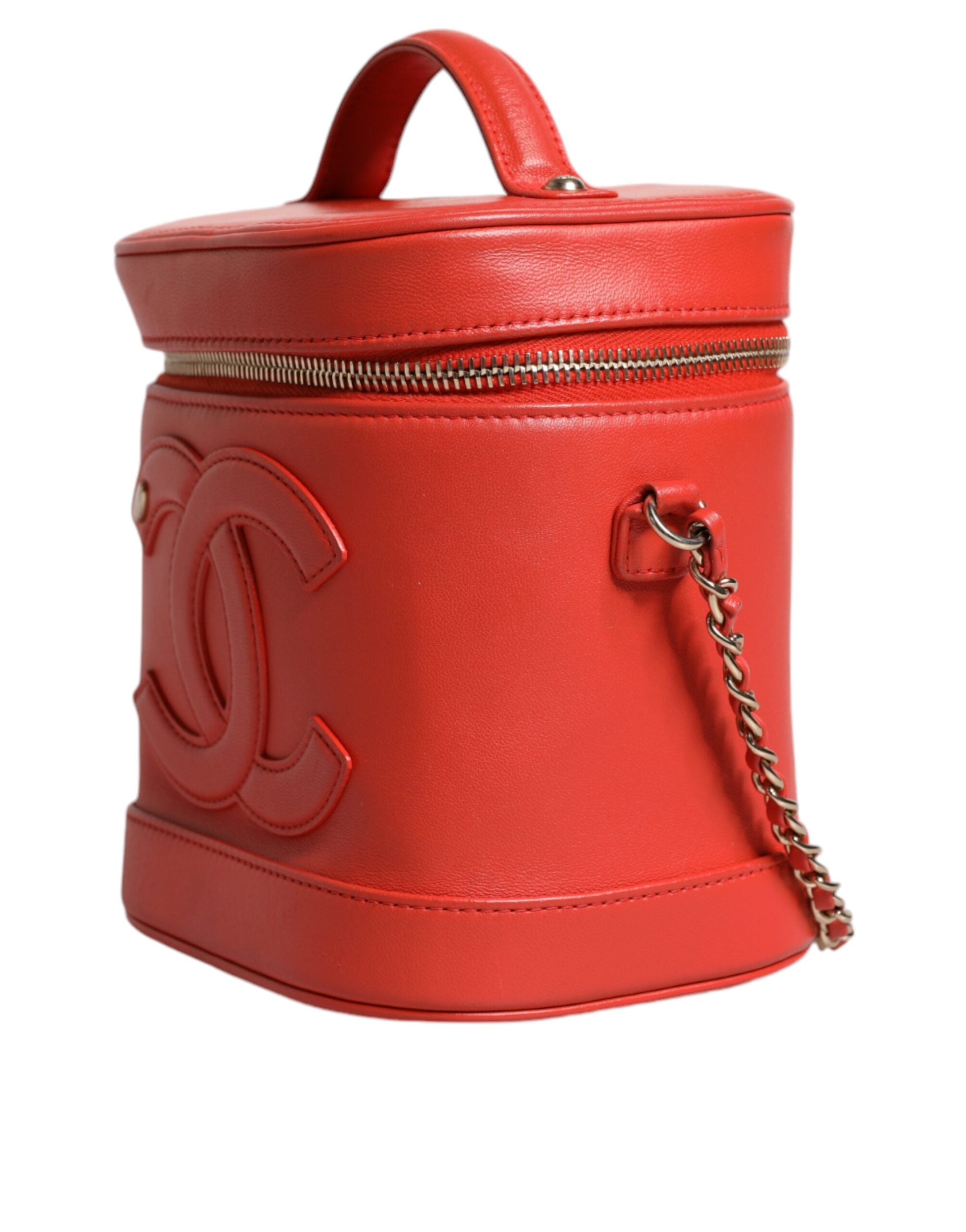 Chanel Orange Coco Mark Vanity Chain Schulterhandtasche