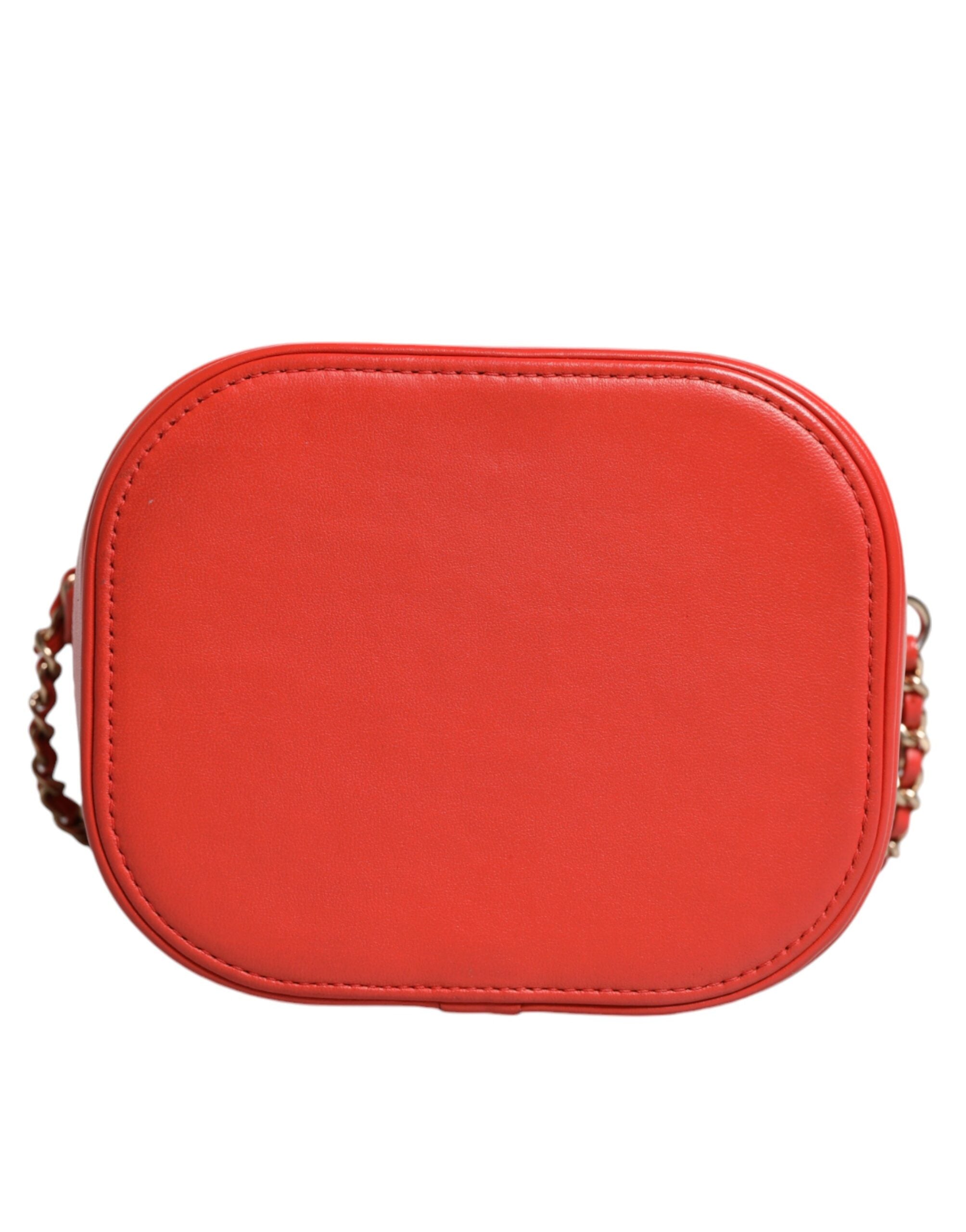 Chanel Orange Coco Mark Vanity Chain Schulterhandtasche