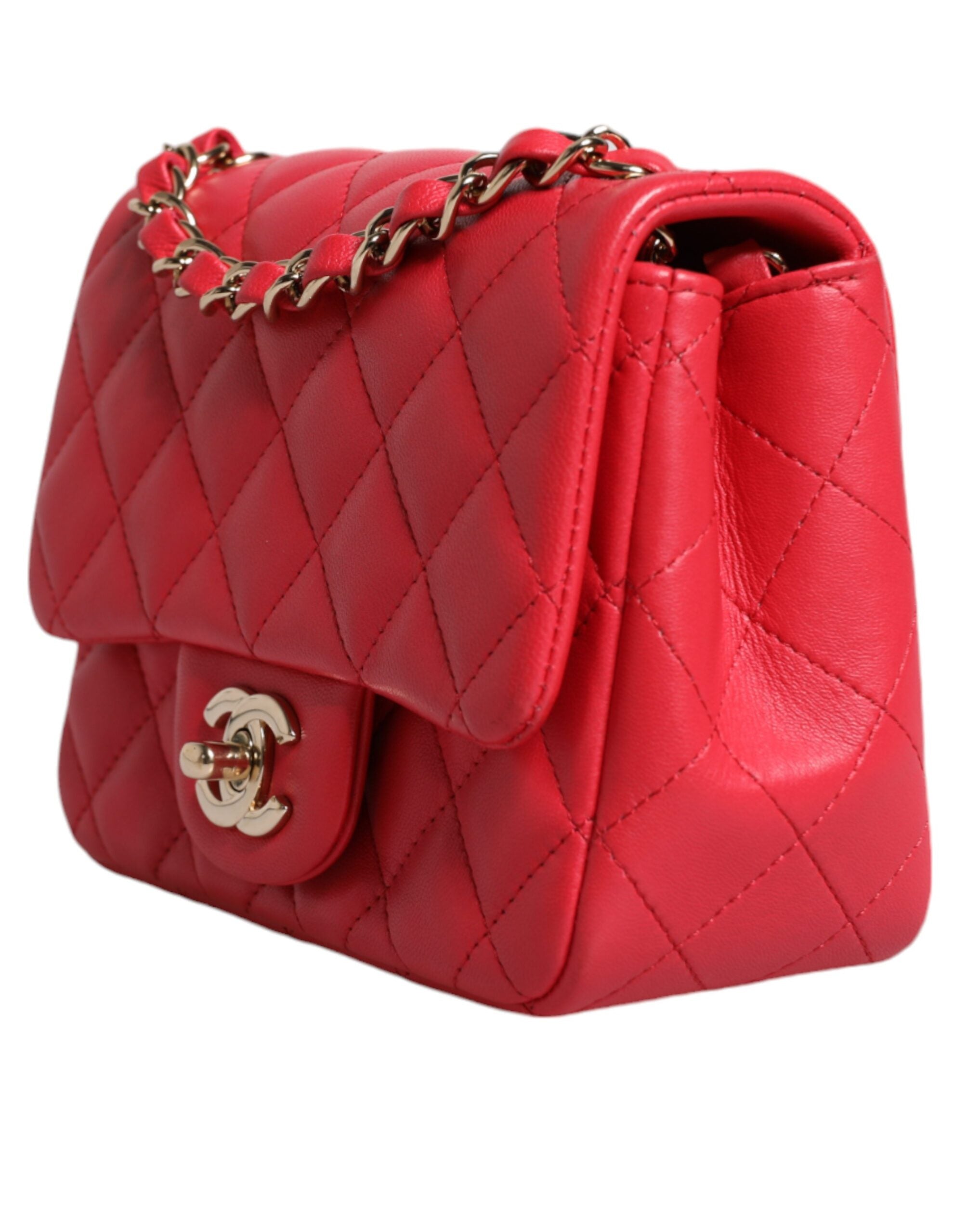 Chanel Pink Matelasse Kette Schulter Lammleder Geldbörse Mini