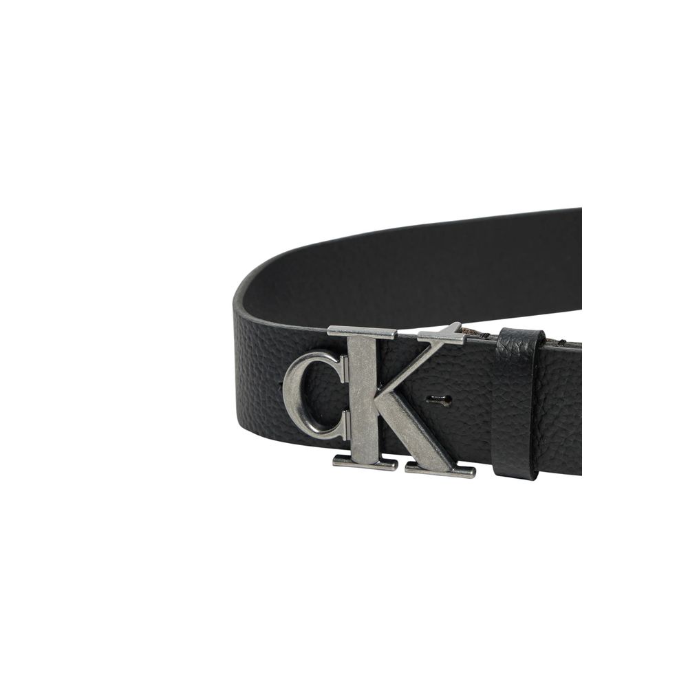 Curea din piele neagră Calvin Klein Jeans