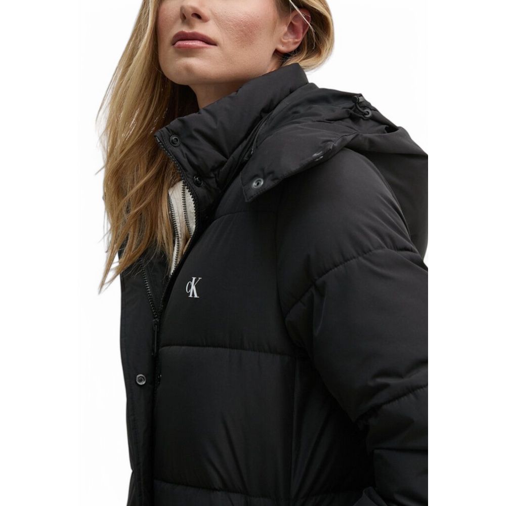 Calvin Klein Jeans – Schwarze Polyesterjacken und -mäntel