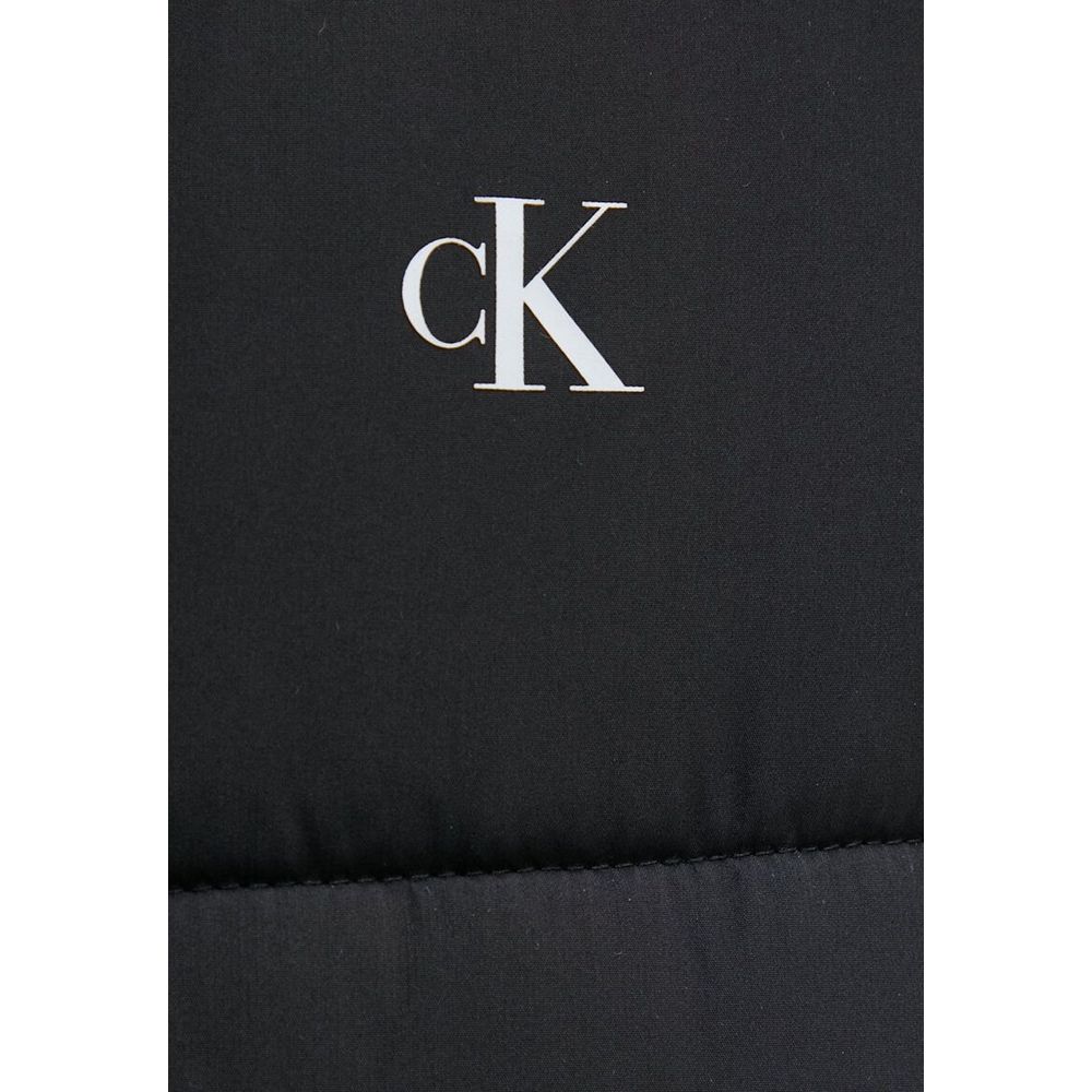 Calvin Klein Jeans – Schwarze Polyesterjacken und -mäntel