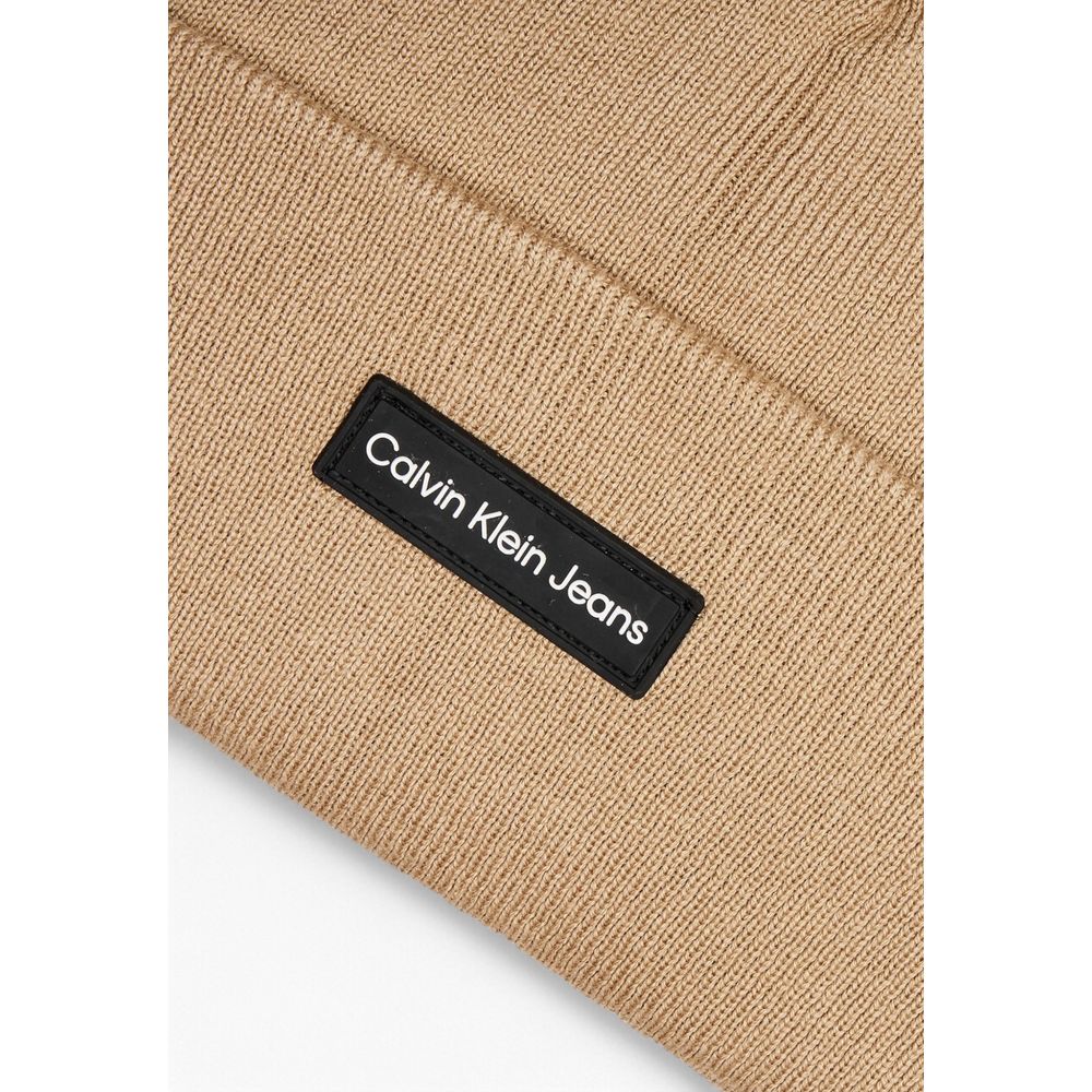 Pălării și șepci Calvin Klein bej din poliester reciclat