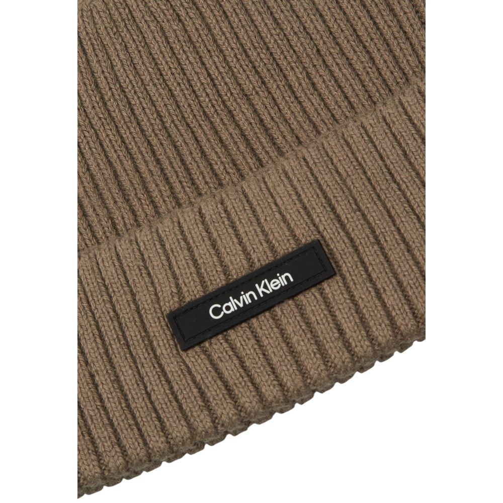 Pălării și șepci Calvin Klein bej din bumbac organic