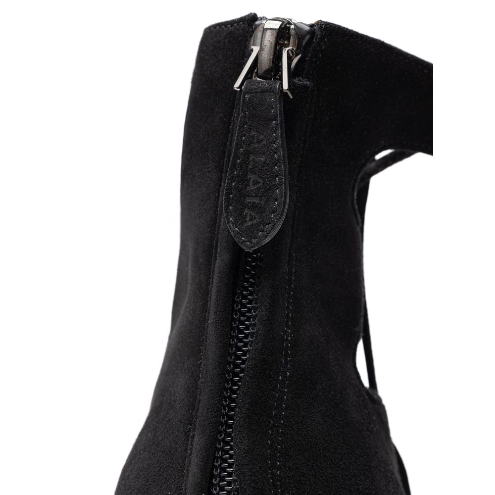 Sandale Alaïa Scamociata din piele neagră