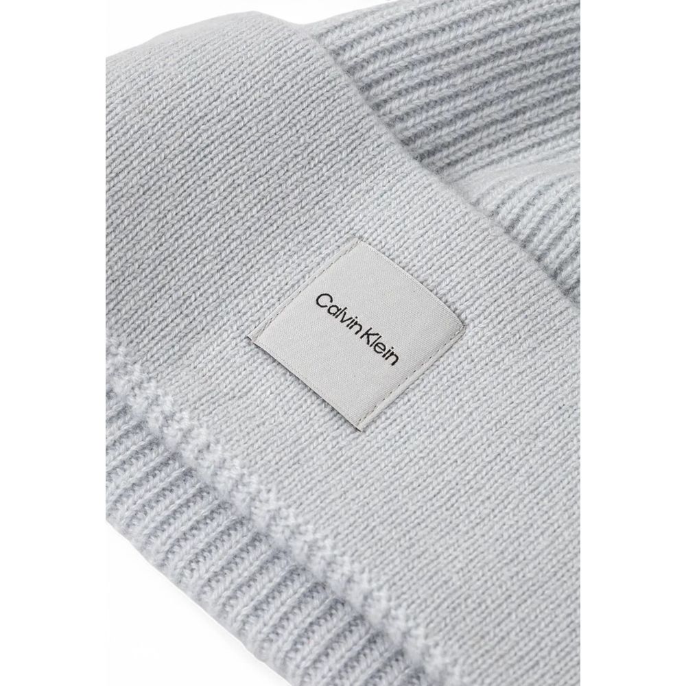 Pălărie Calvin Klein gri din cașmir