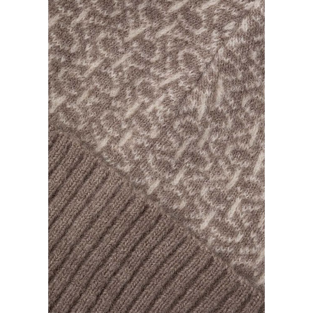 Pălărie Calvin Klein bej din piele de alpaca