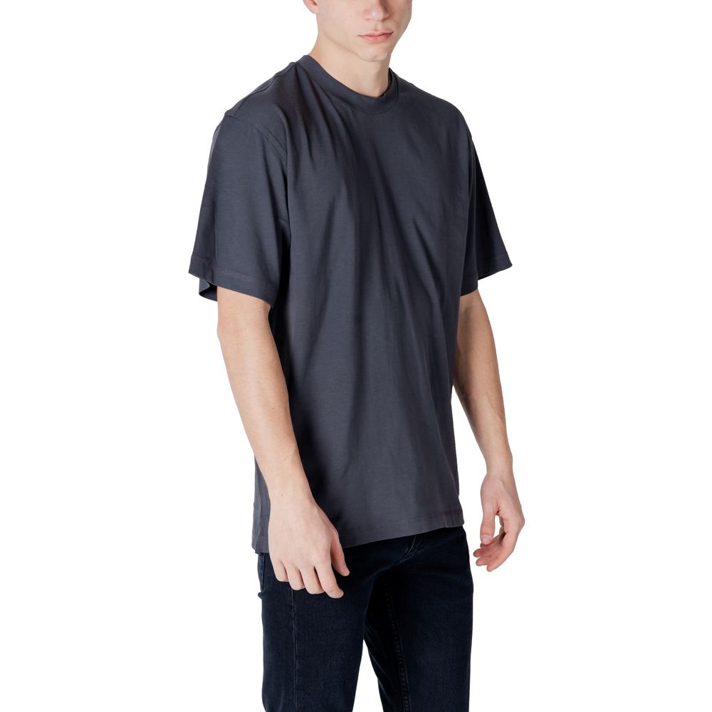 Tricou gri din bumbac Calvin Klein Jeans