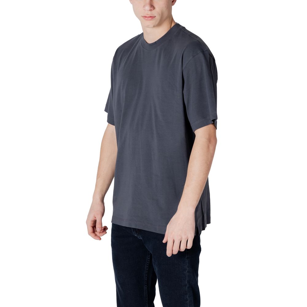 Tricou gri din bumbac Calvin Klein Jeans