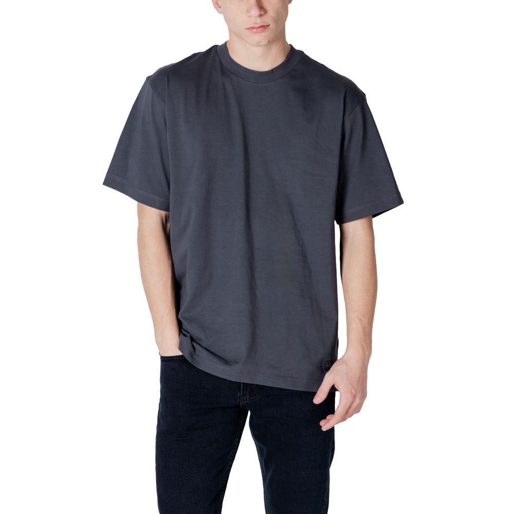 Tricou gri din bumbac Calvin Klein Jeans