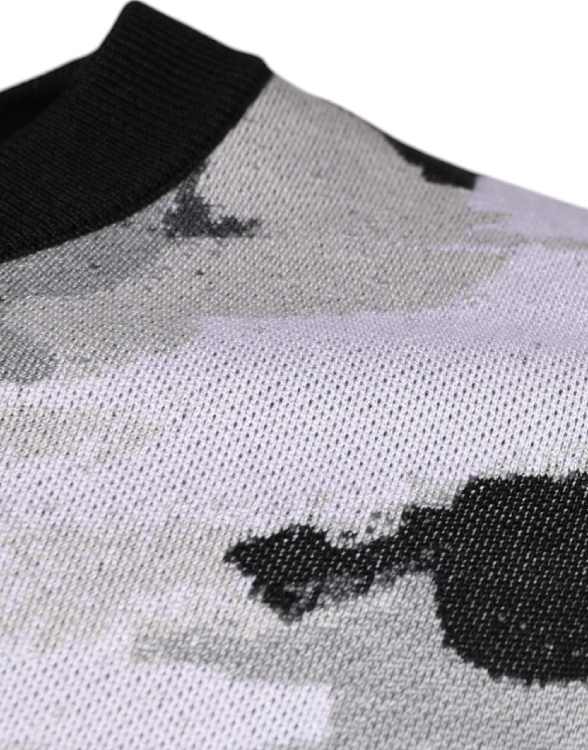 Pulover Dolce & Gabbana Multicolor Camuflaj cu Guler Rotund pentru Bărbați