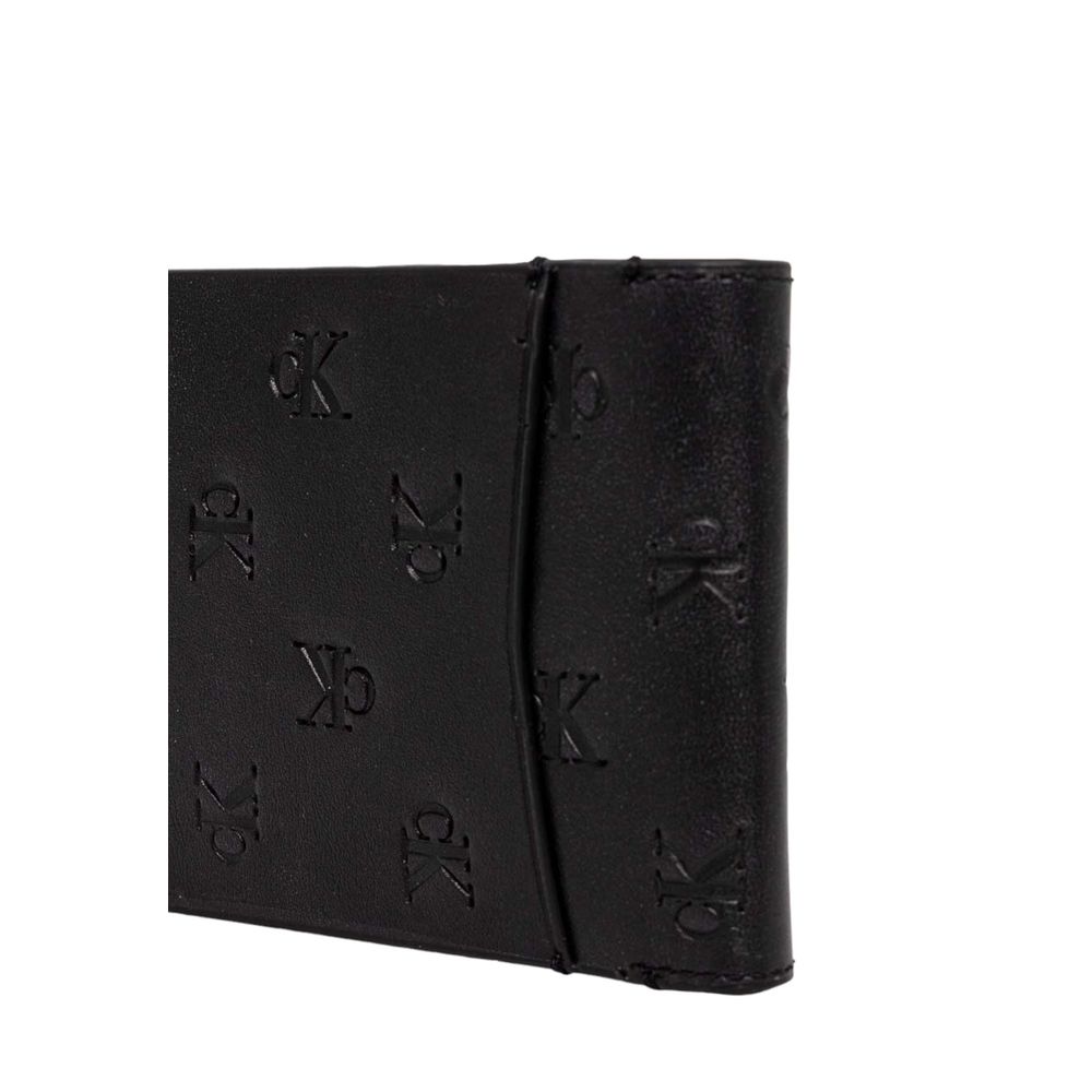 Calvin Klein Jeans – Schwarze Lederbrieftasche