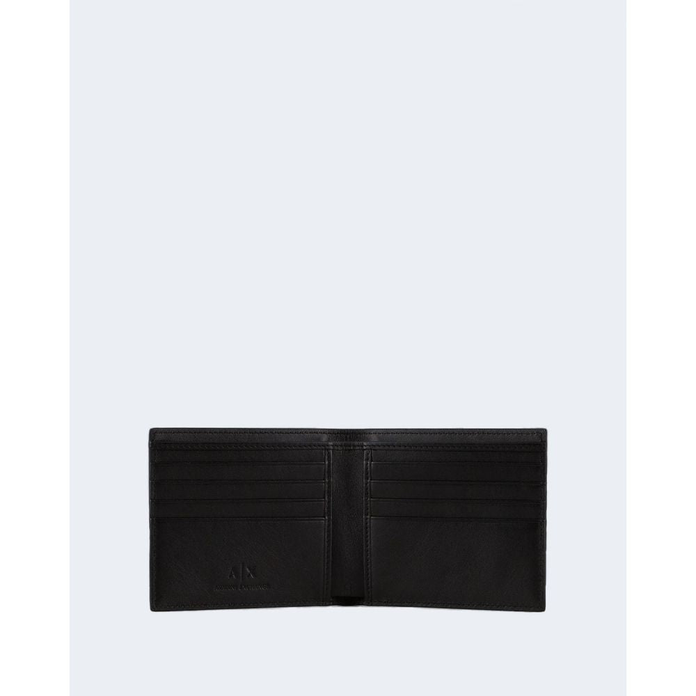 Portofel din piele neagră Armani Exchange