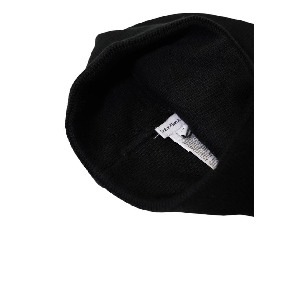 Pălărie neagră din bumbac Calvin Klein