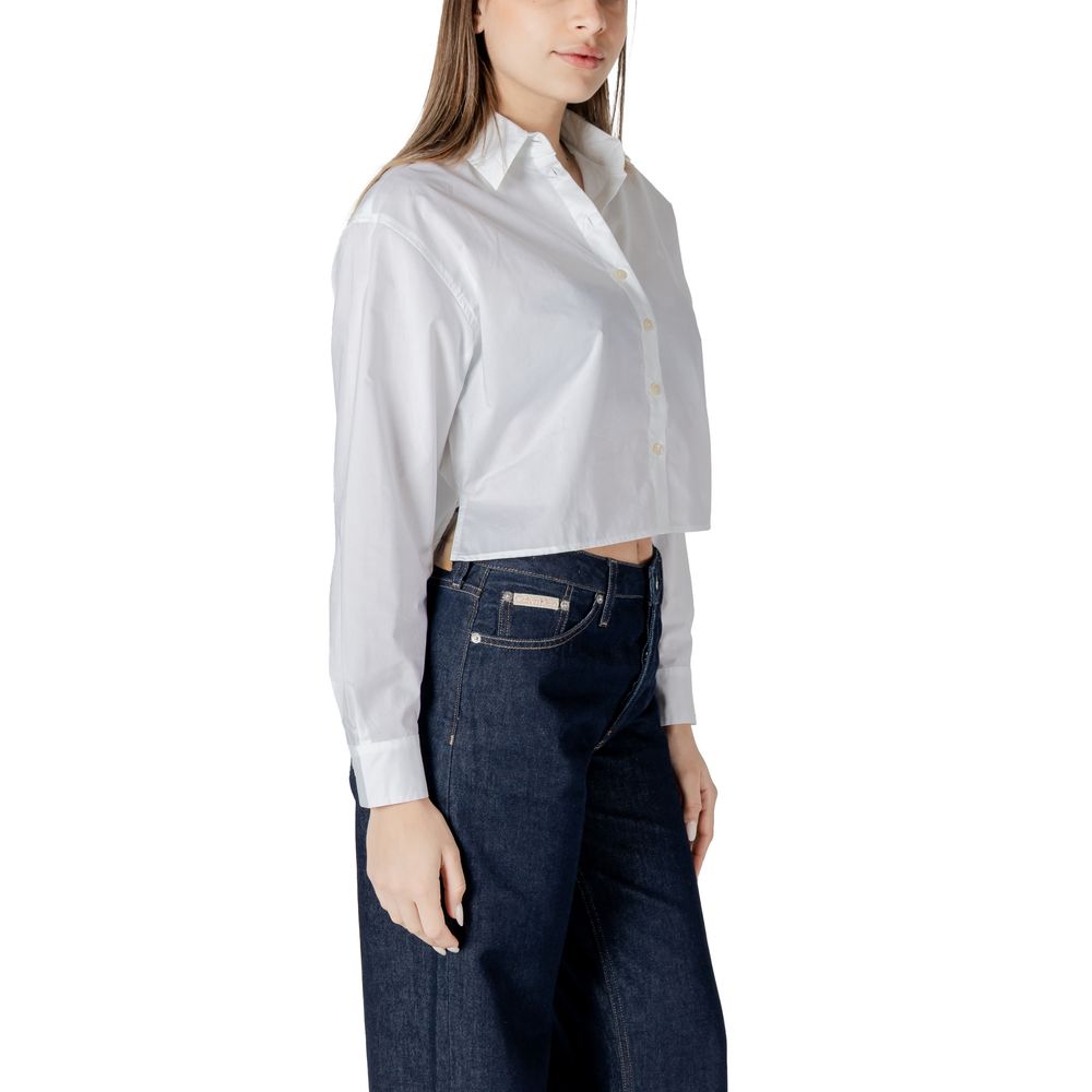Cămașă albă din bumbac Calvin Klein Jeans