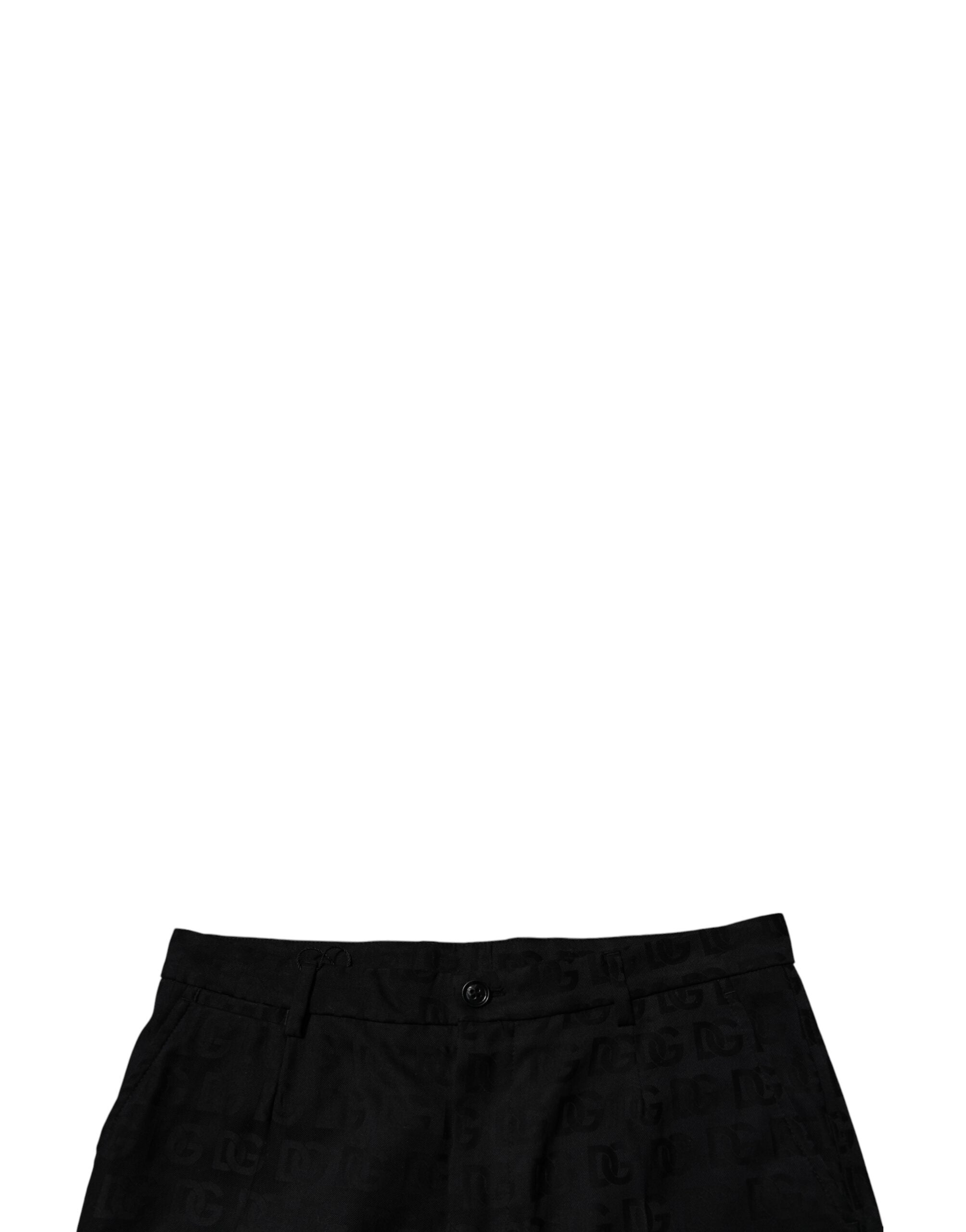 Dolce & Gabbana – Lässige Chino-Shorts aus Baumwolle mit mittlerer Taille in Schwarz