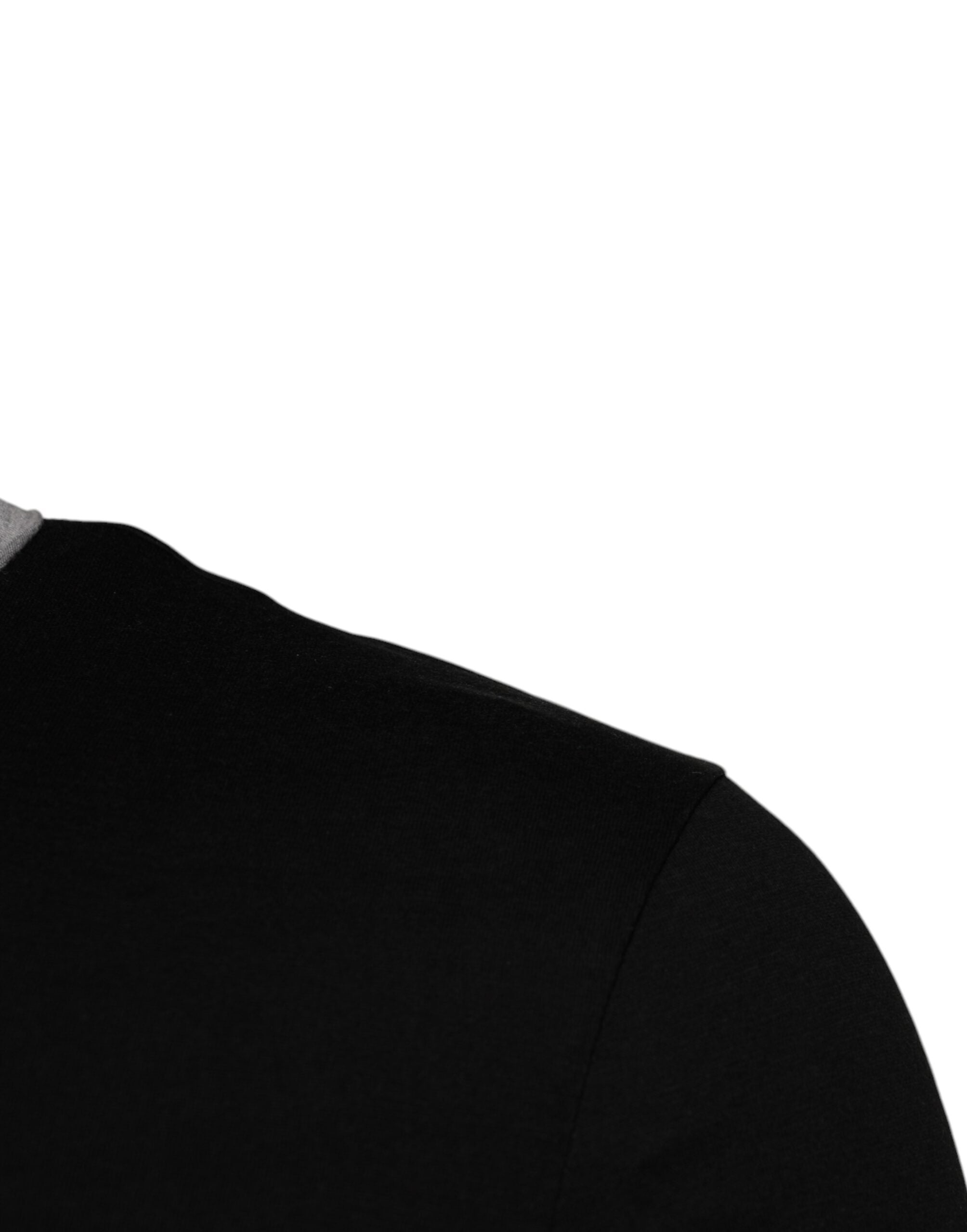 Dolce & Gabbana Schwarzes Logo-T-Shirt aus Baumwolle mit Rundhalsausschnitt für Herren