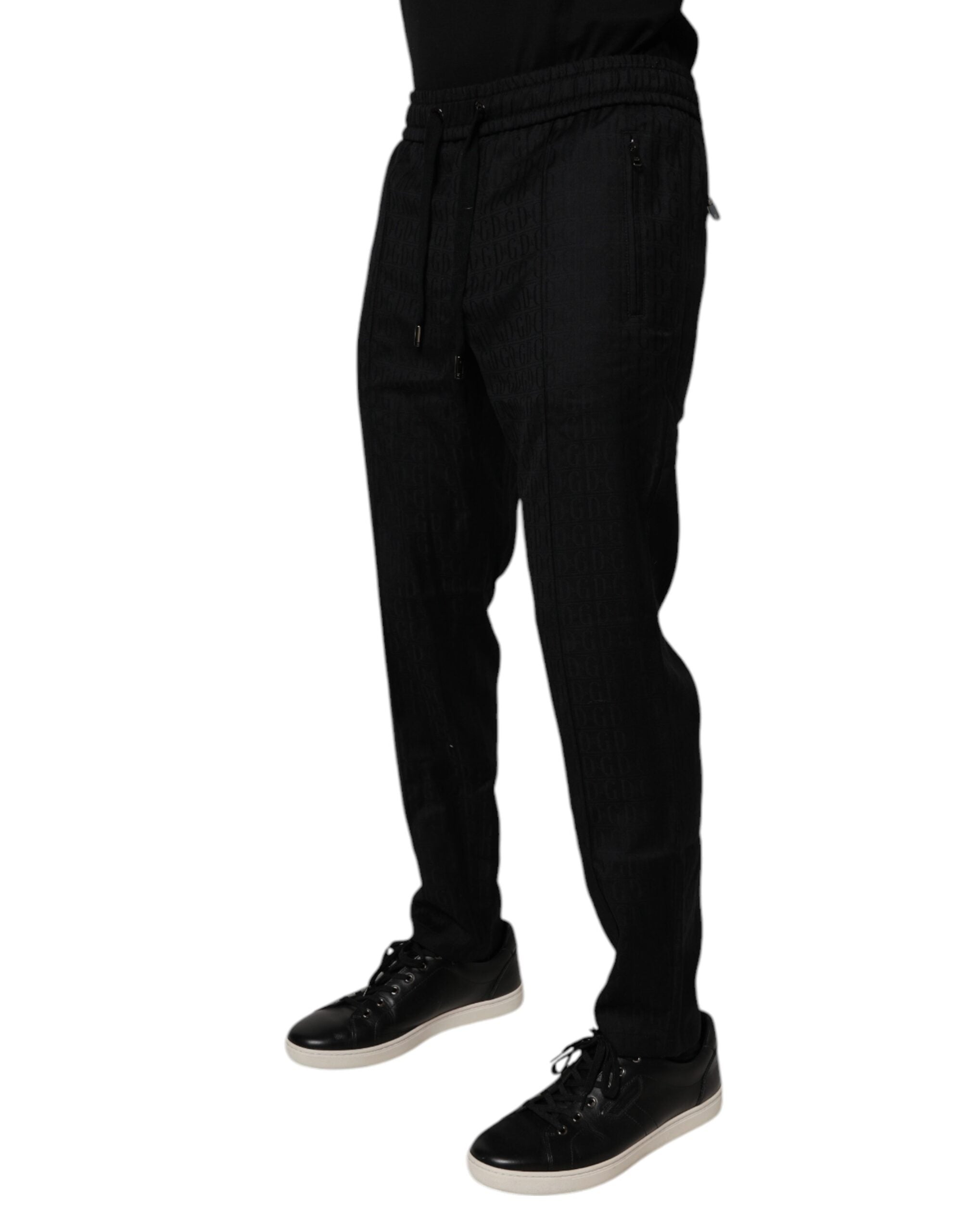 Dolce & Gabbana – Schwarze Jogginghose aus Wolle