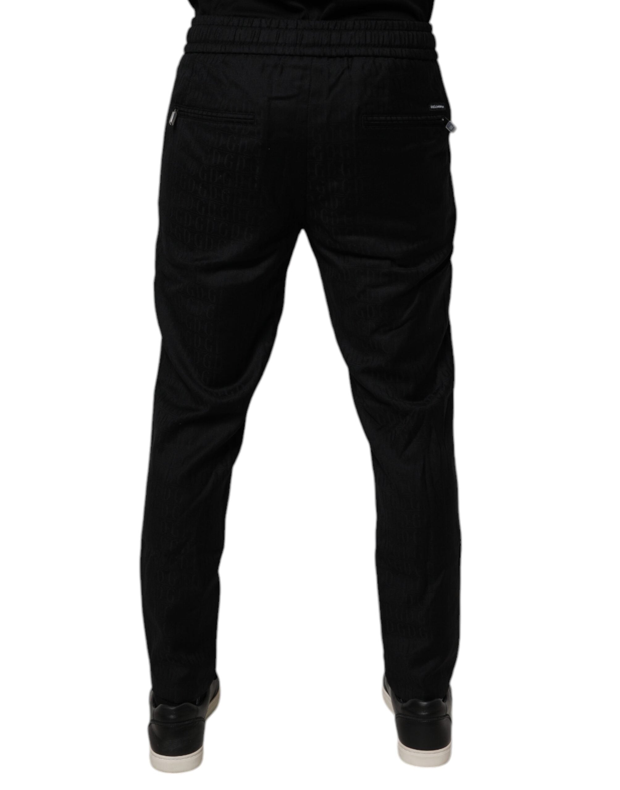 Dolce & Gabbana – Schwarze Jogginghose aus Wolle
