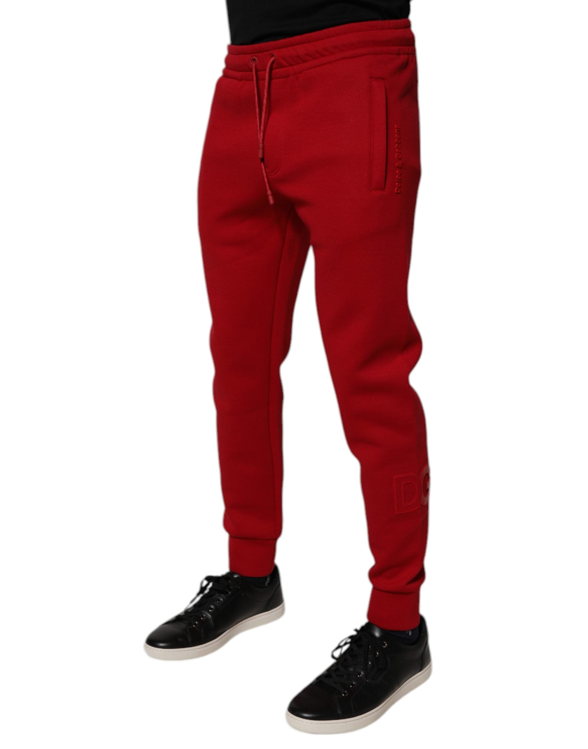 Dolce & Gabbana Rote Jogginghose aus Baumwolle