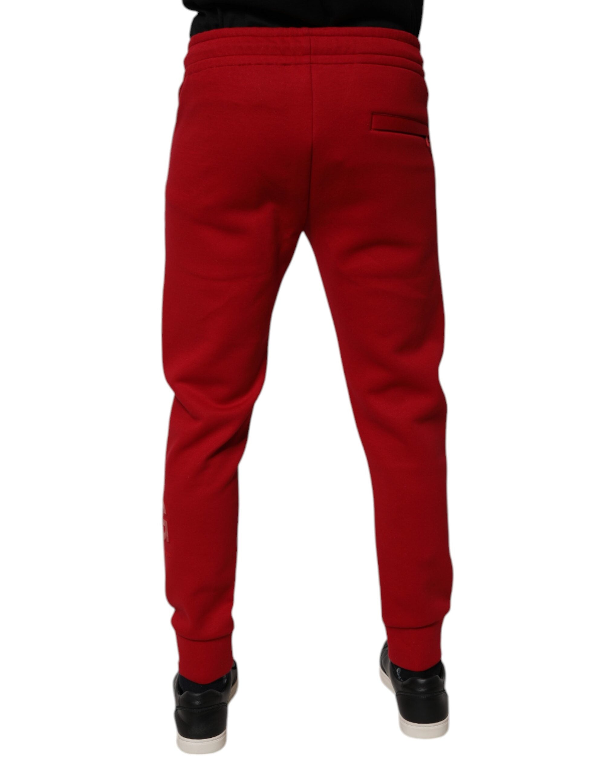 Dolce & Gabbana Rote Jogginghose aus Baumwolle