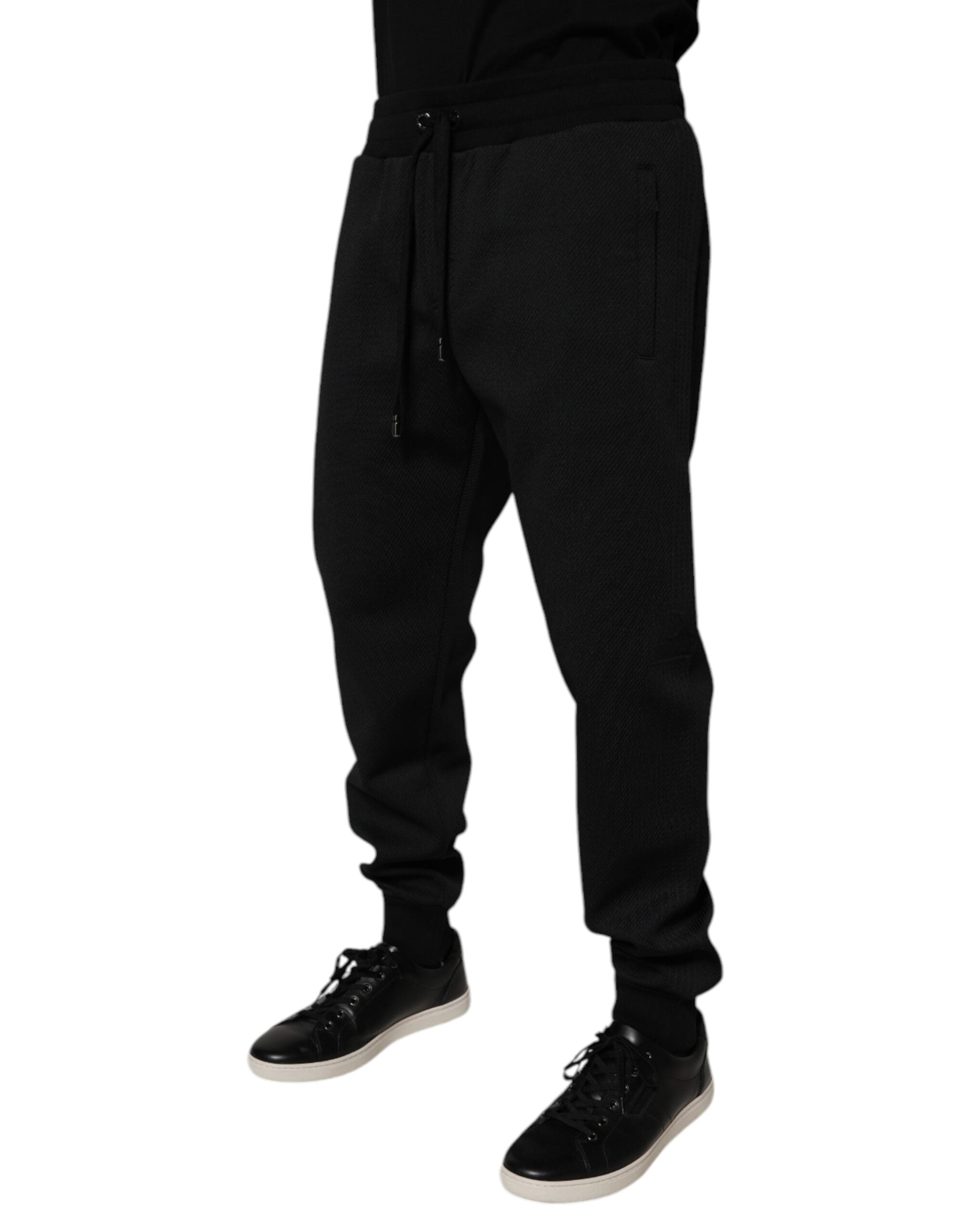 Dolce & Gabbana Schwarze Polyester-Jogginghose für Herren
